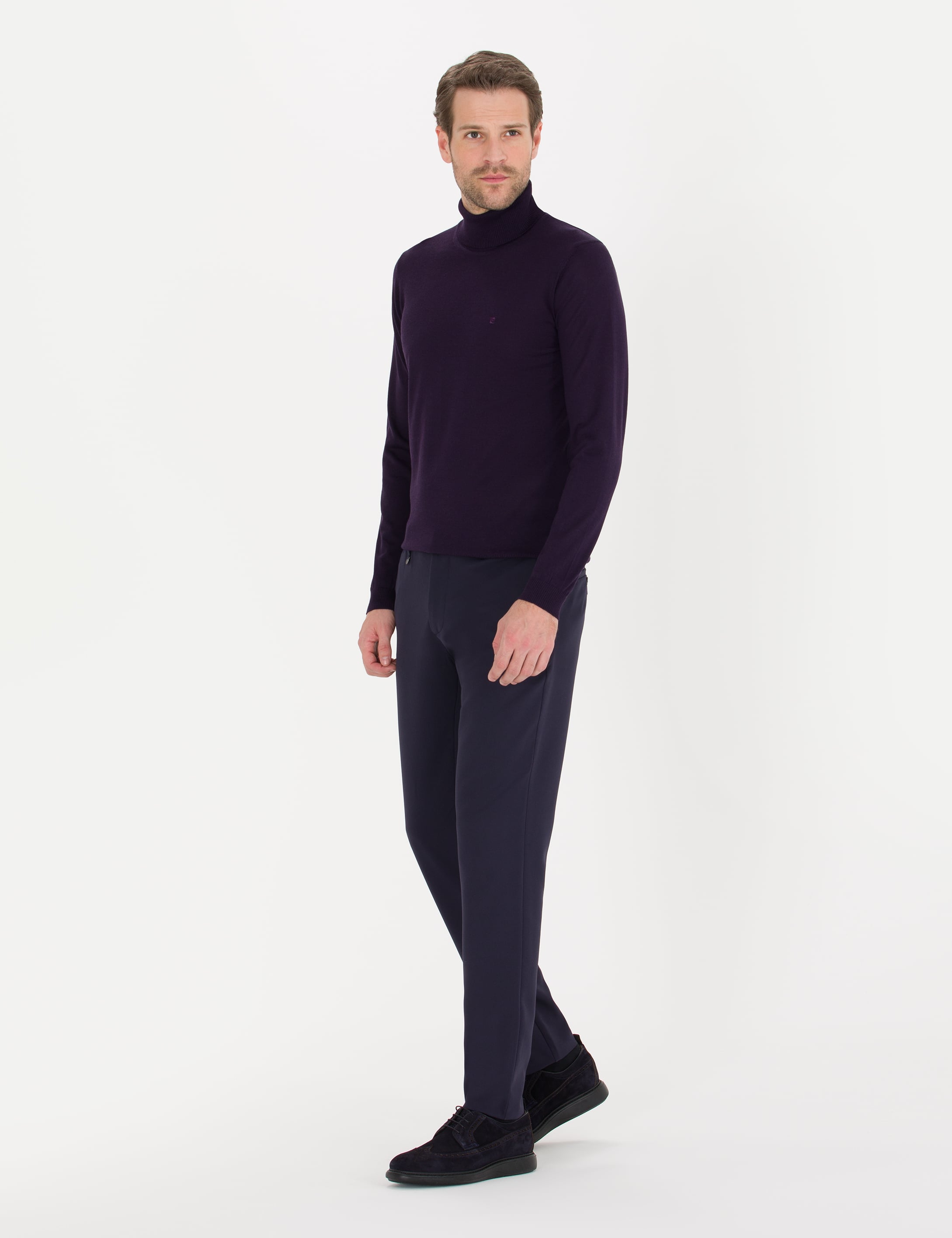 Lacivert Jogger Fit Kumaş Pantolon - Image 3