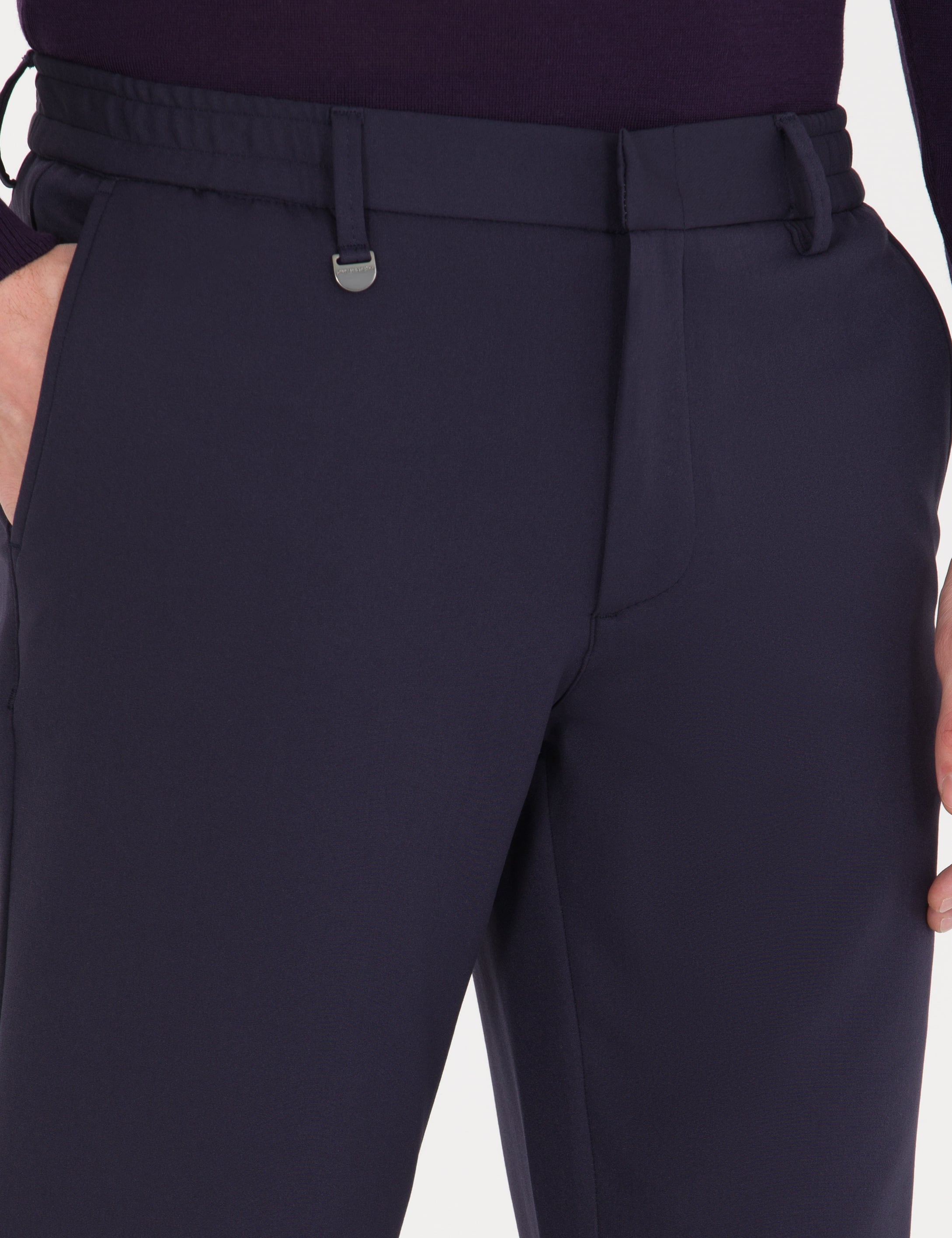 Lacivert Jogger Fit Kumaş Pantolon - Image 6