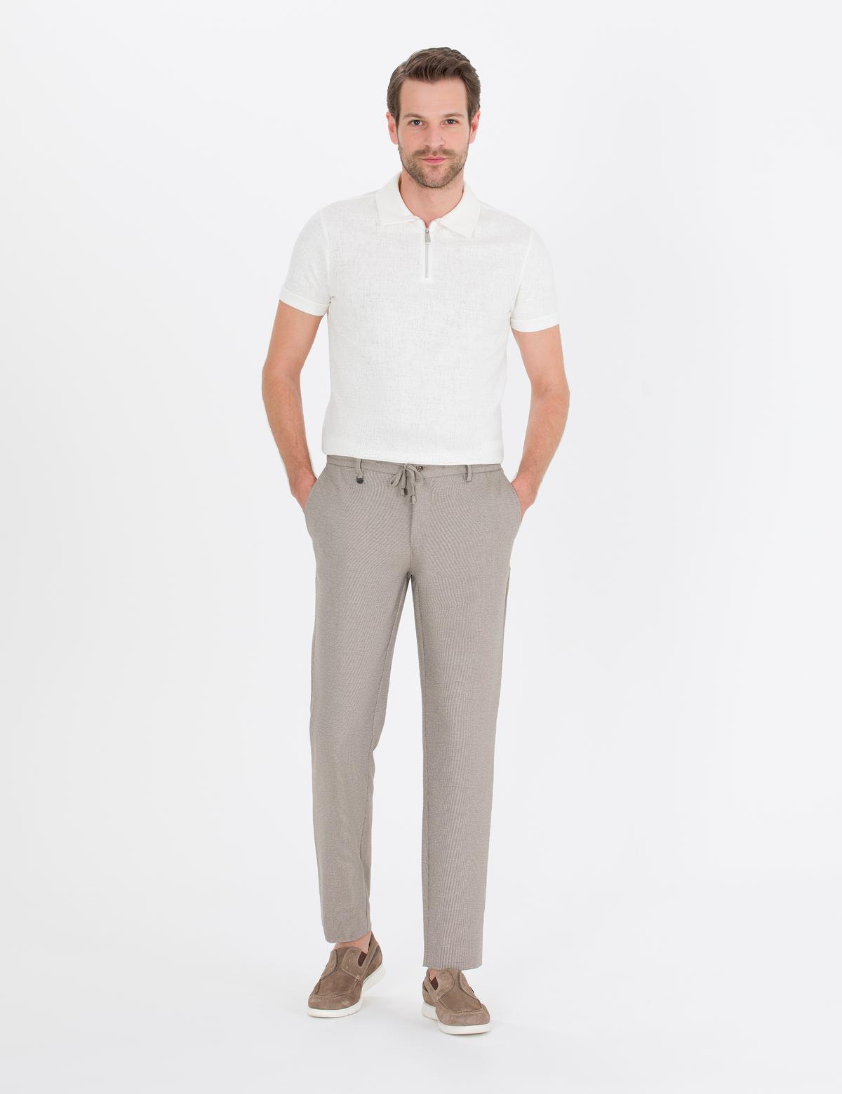 Açık Kahverengi Jogger Kumaş Pantolon - 50265089153