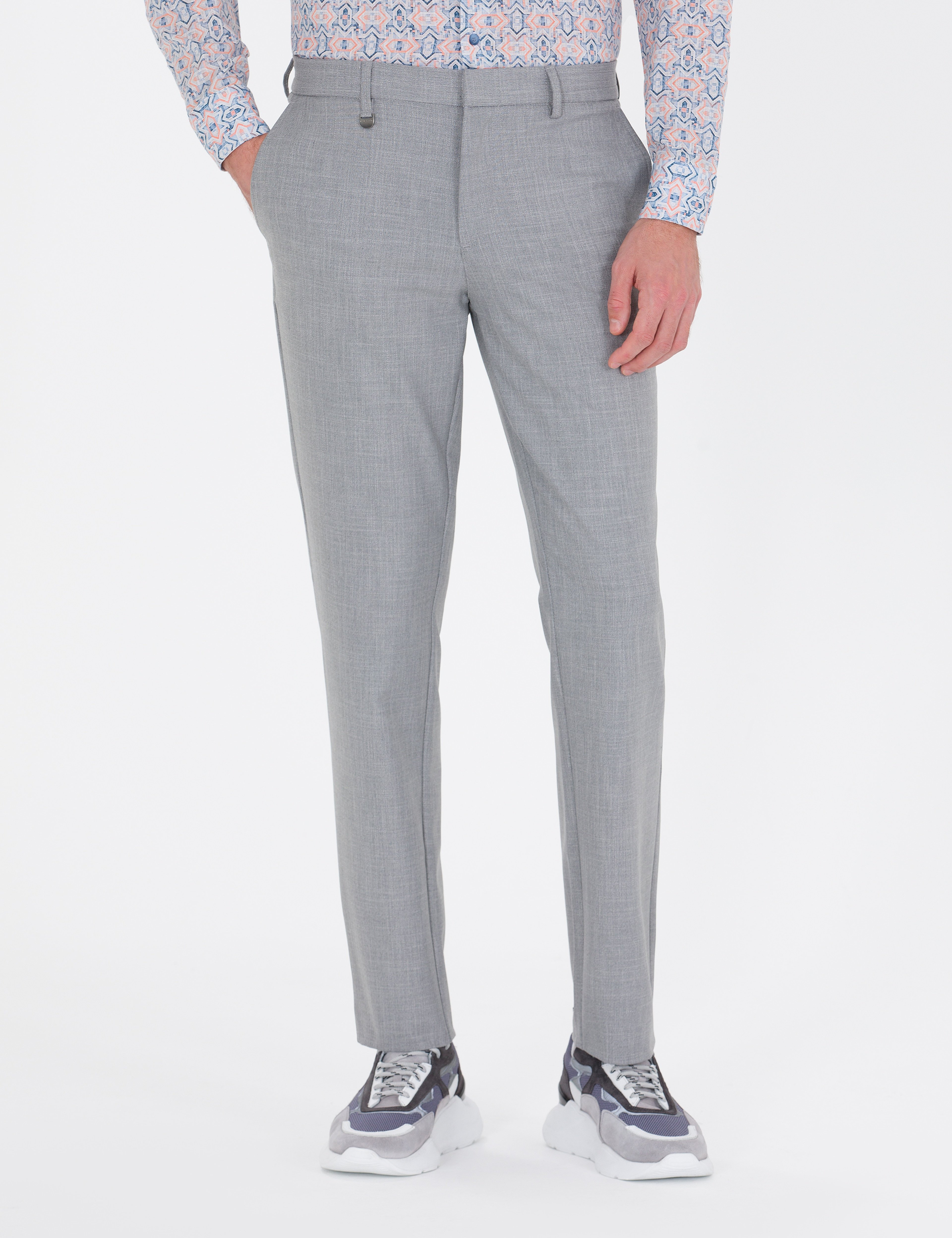 Gri Jogger Kumaş Pantolon