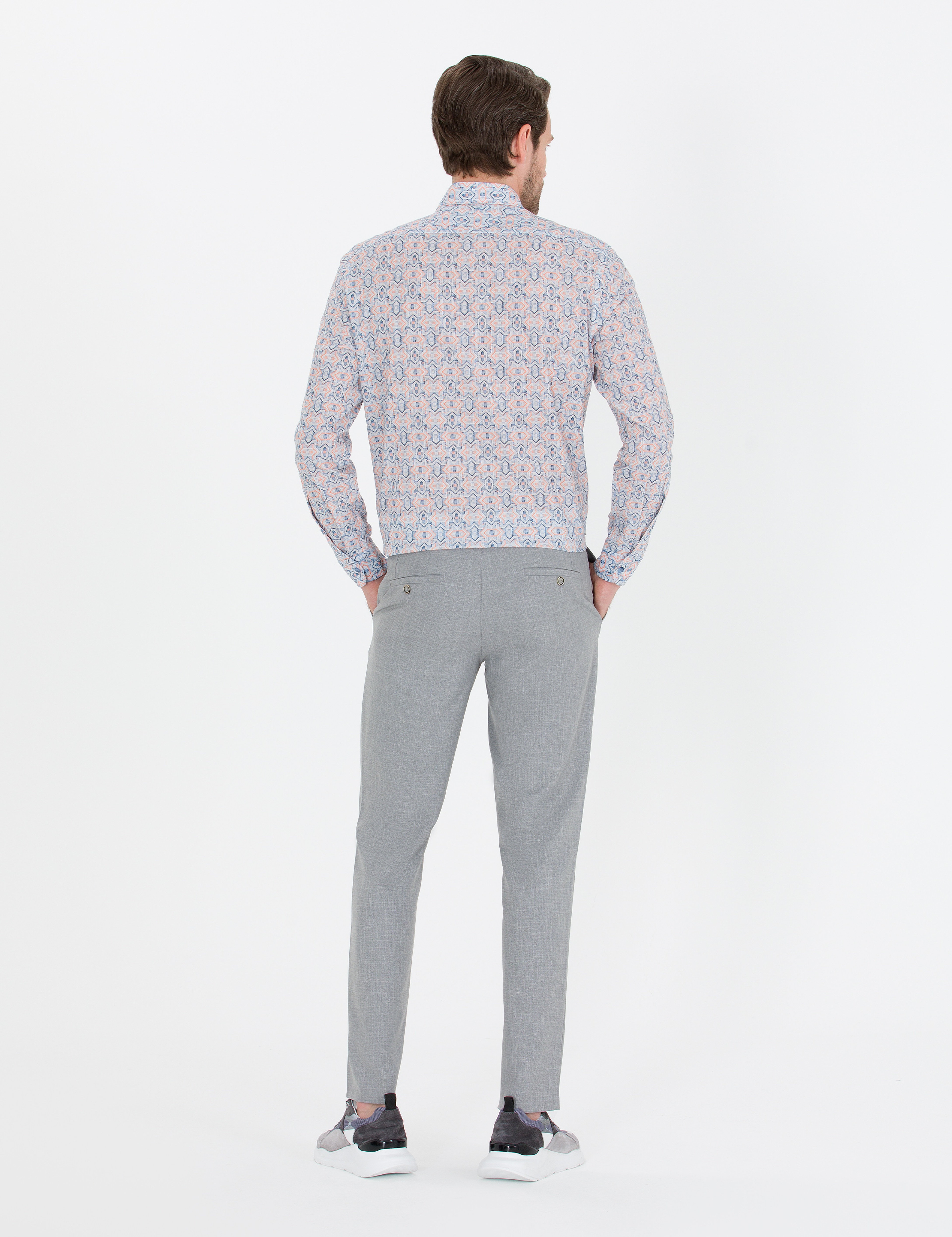 Gri Jogger Kumaş Pantolon - Image 4