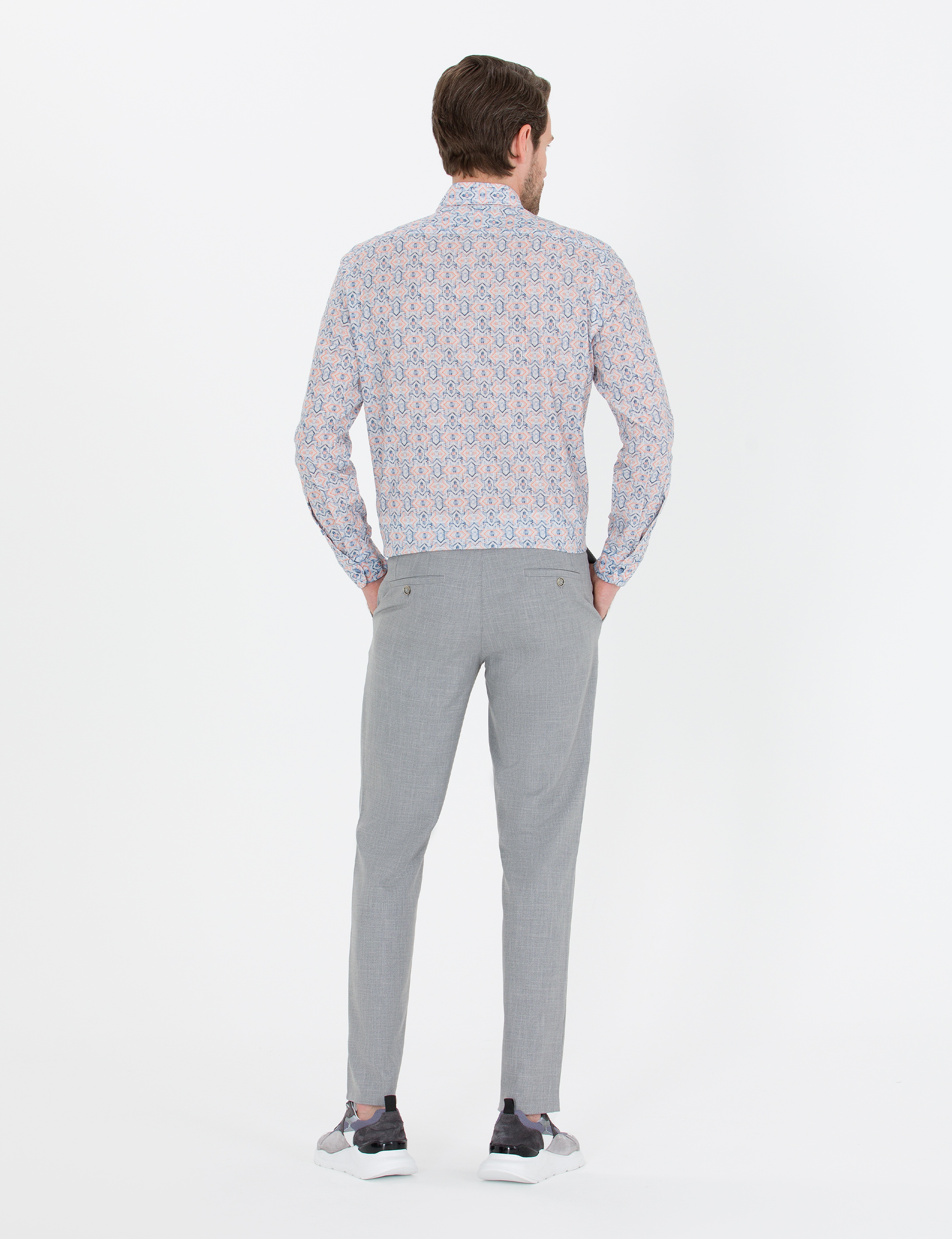Gri Jogger Kumaş Pantolon