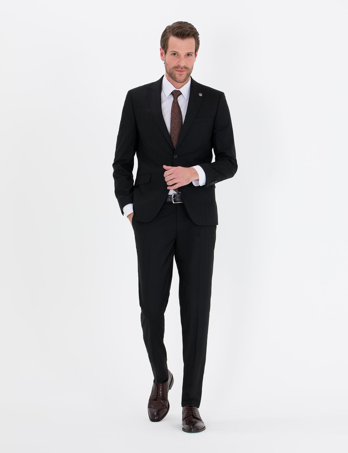 Siyah Ex. Slim Fit Takım Elbise