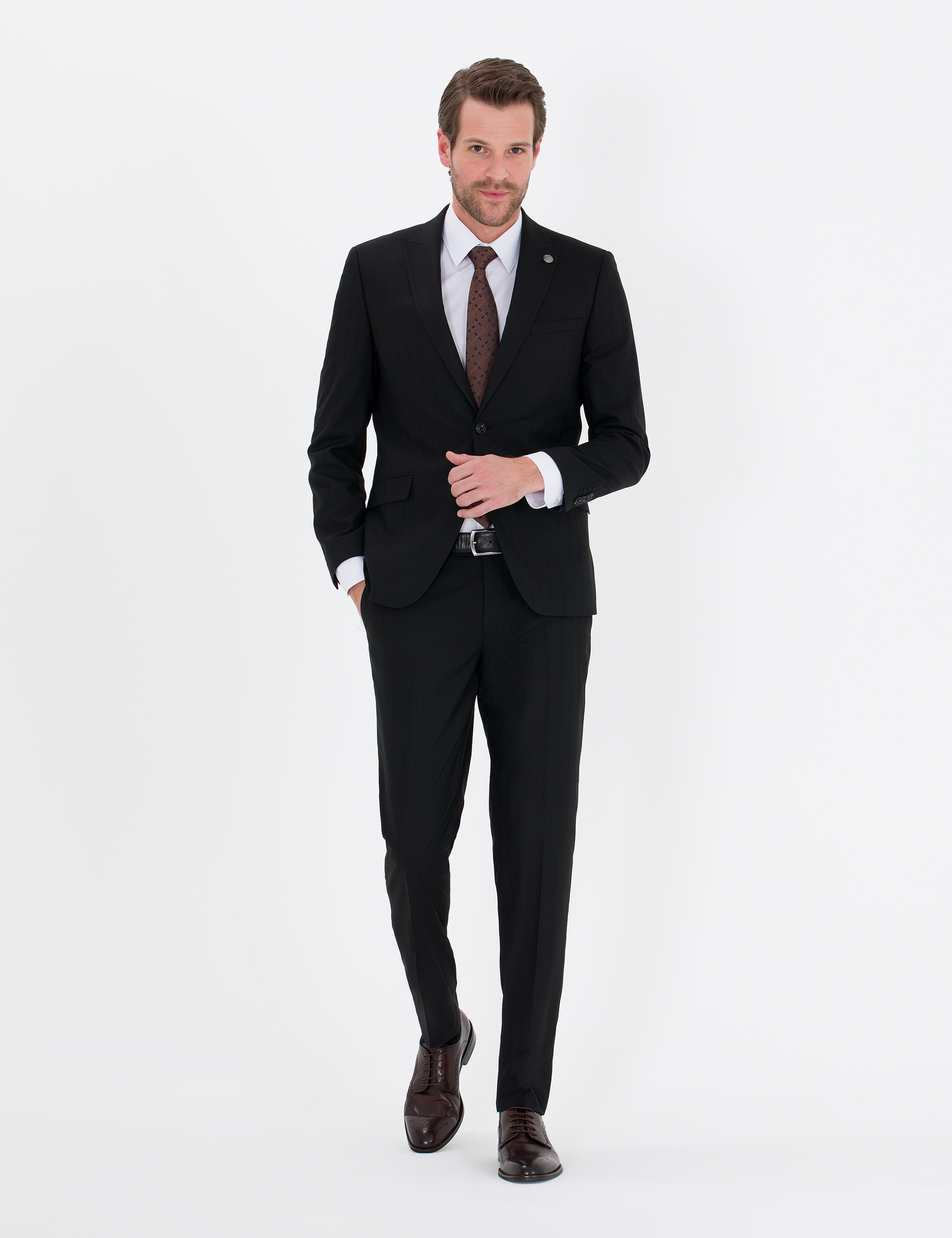 Siyah Ex. Slim Fit Takım Elbise - Image 1