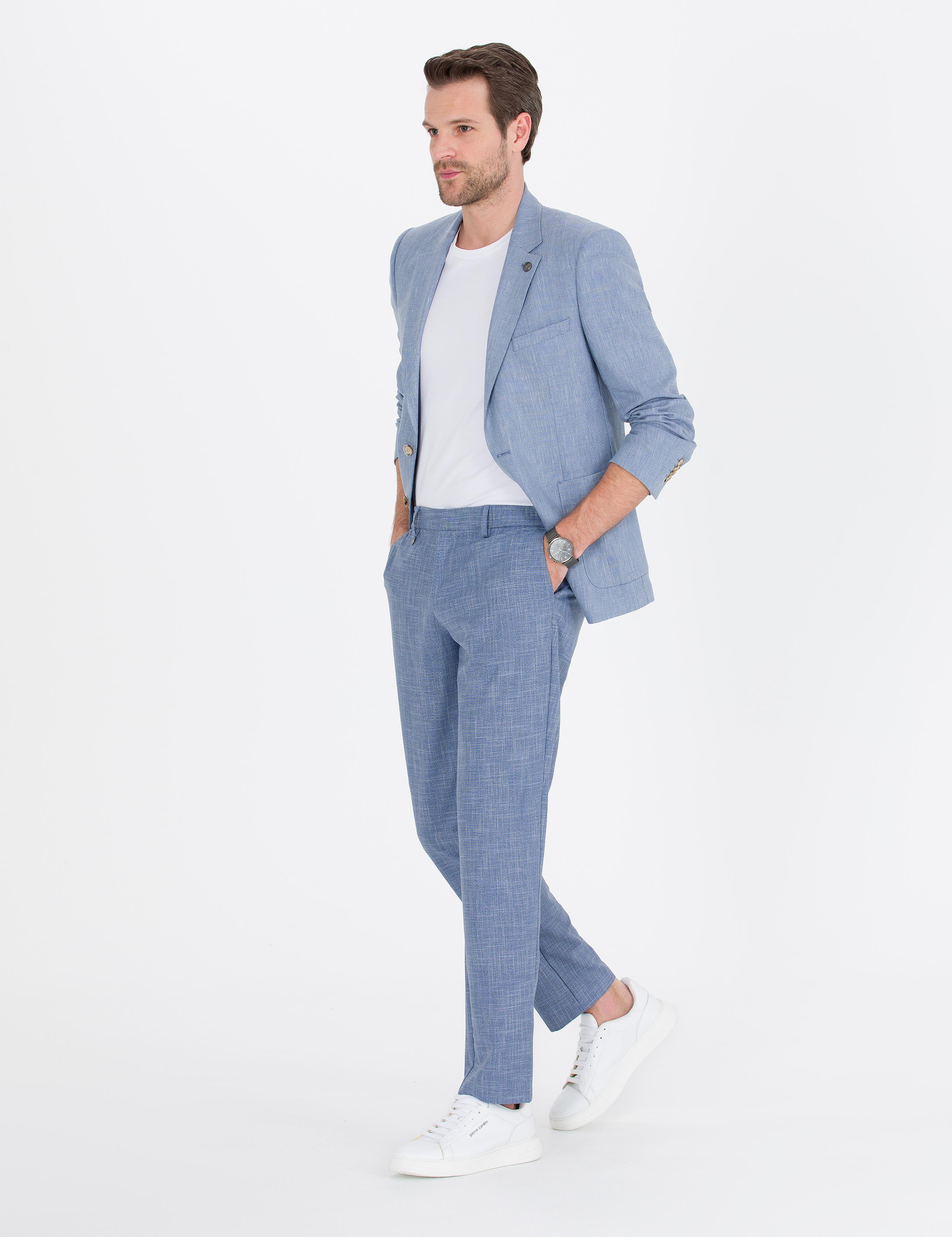 Koyu Mavi Jogger Kumaş Pantolon