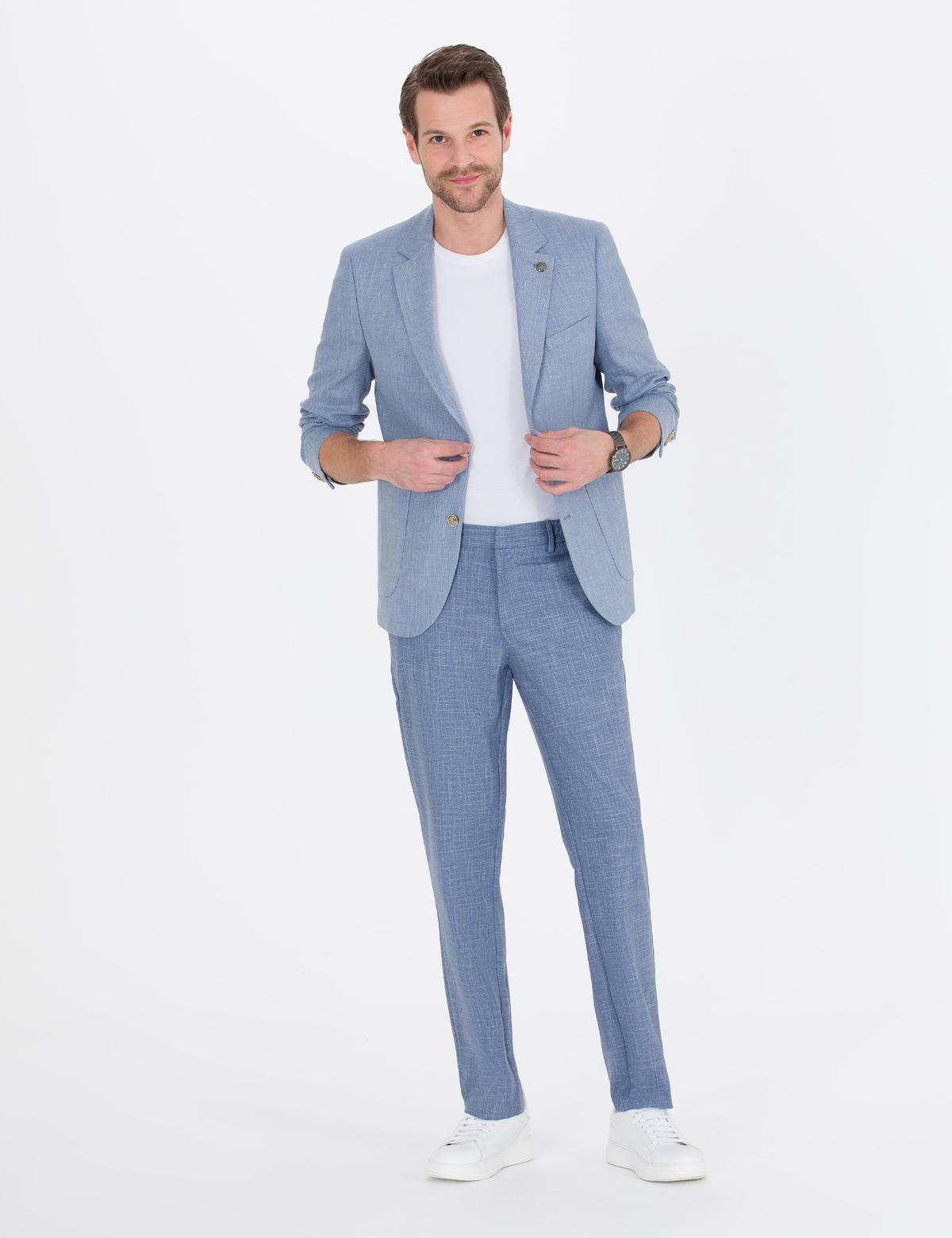 Koyu Mavi Jogger Kumaş Pantolon