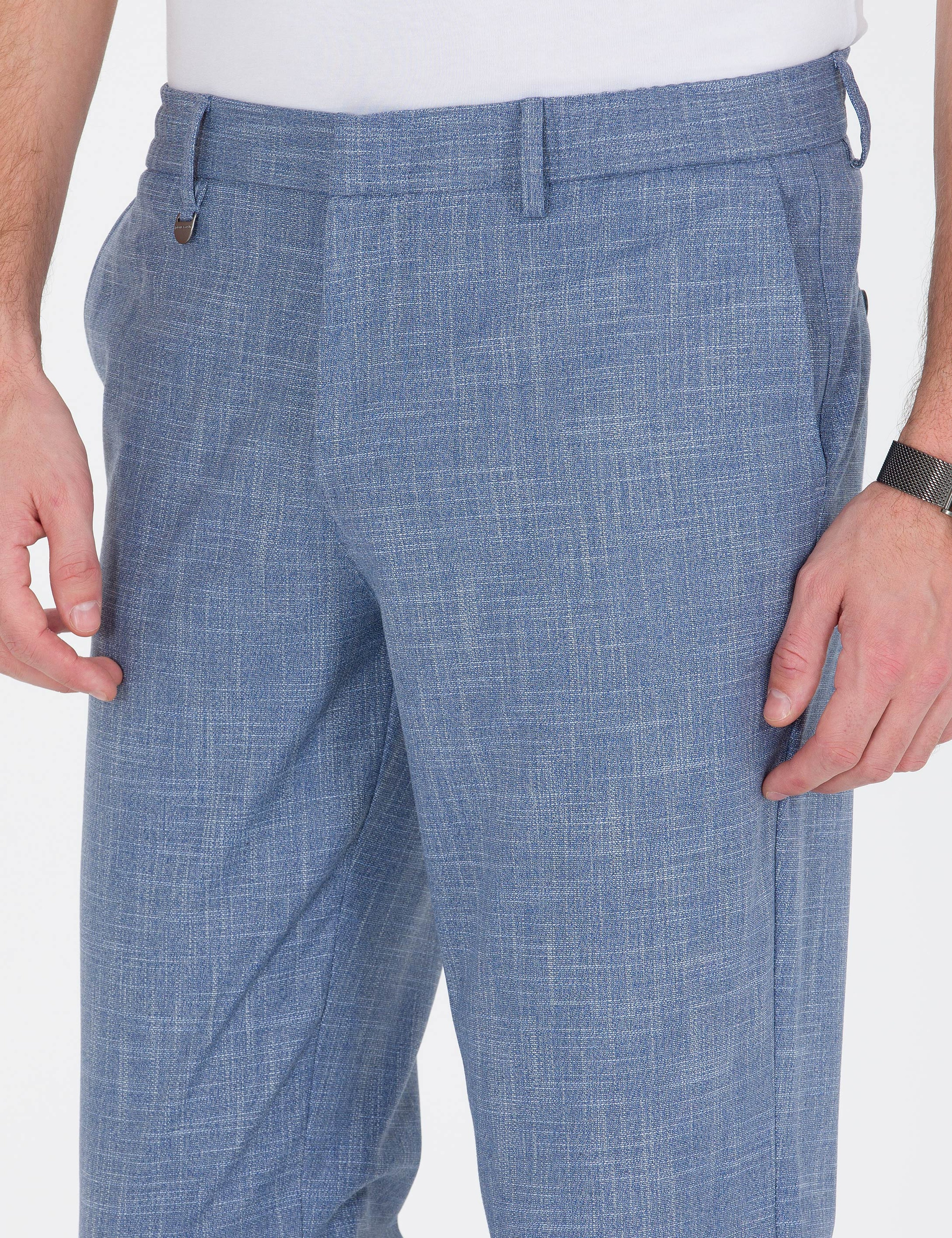 Koyu Mavi Jogger Kumaş Pantolon - Image 5