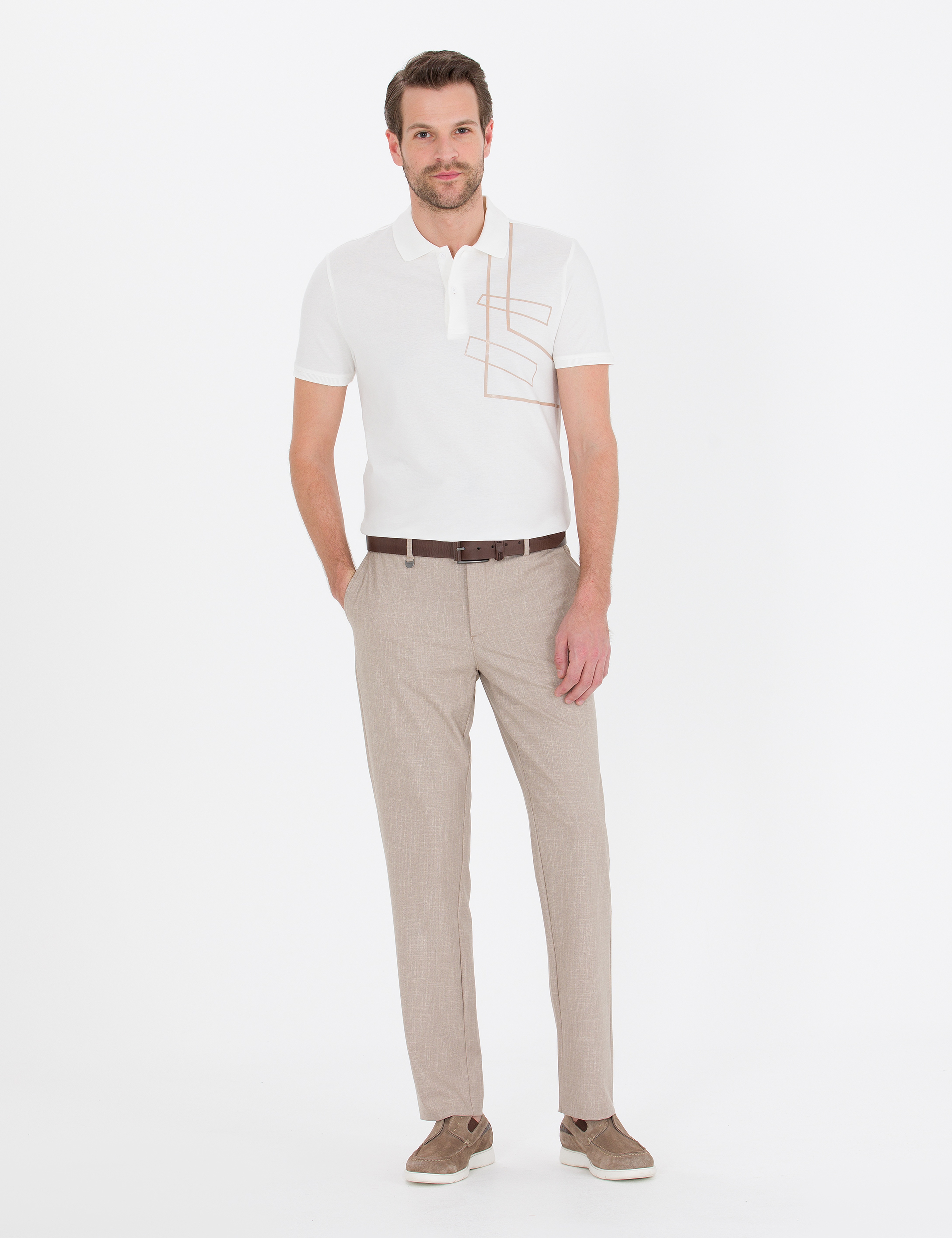 Bej Jogger Kumaş Pantolon - Image 3