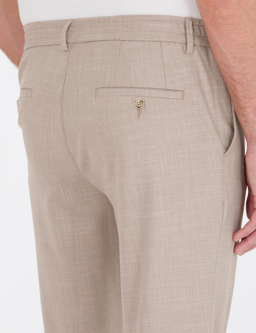 Bej Jogger Kumaş Pantolon