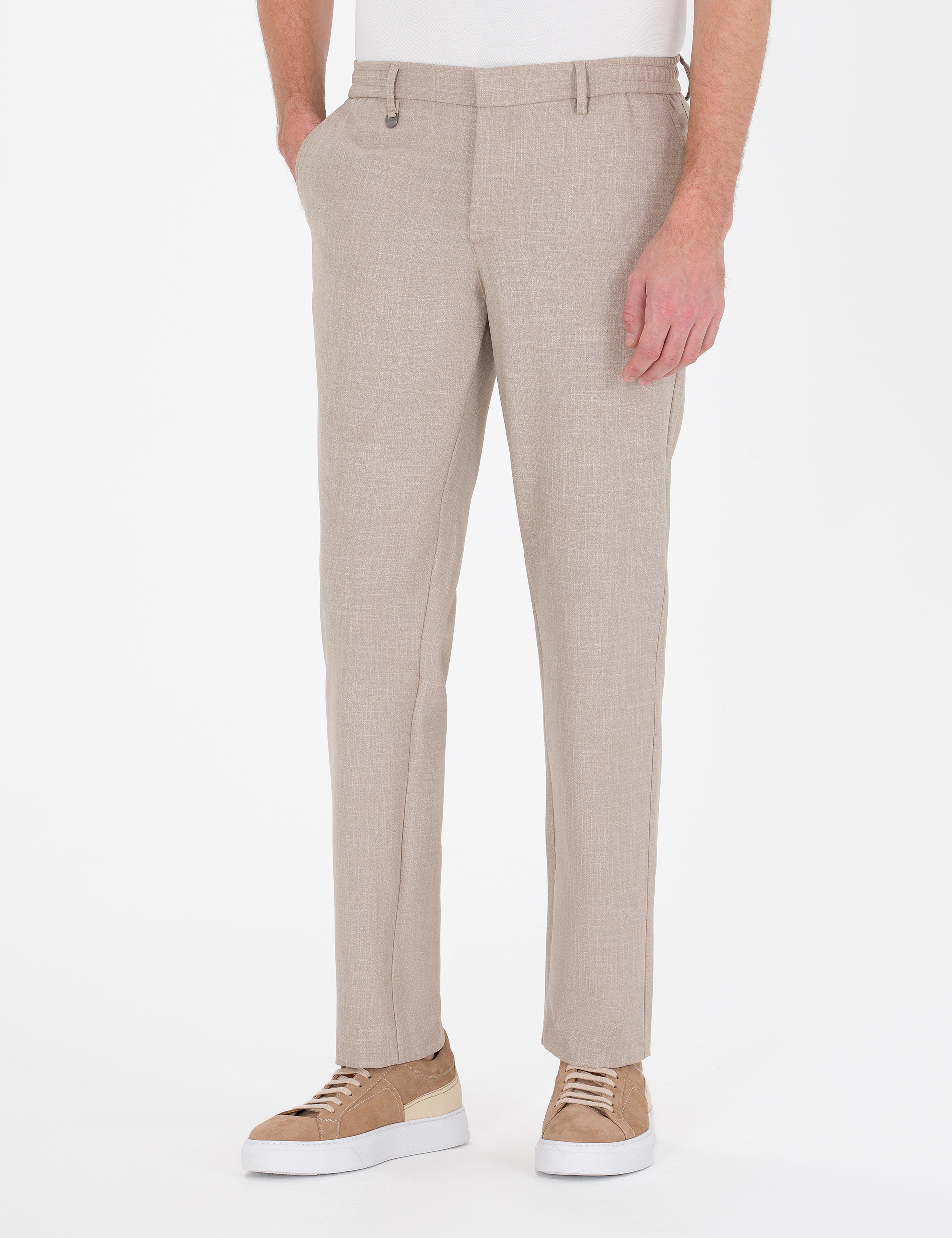Bej Jogger Kumaş Pantolon