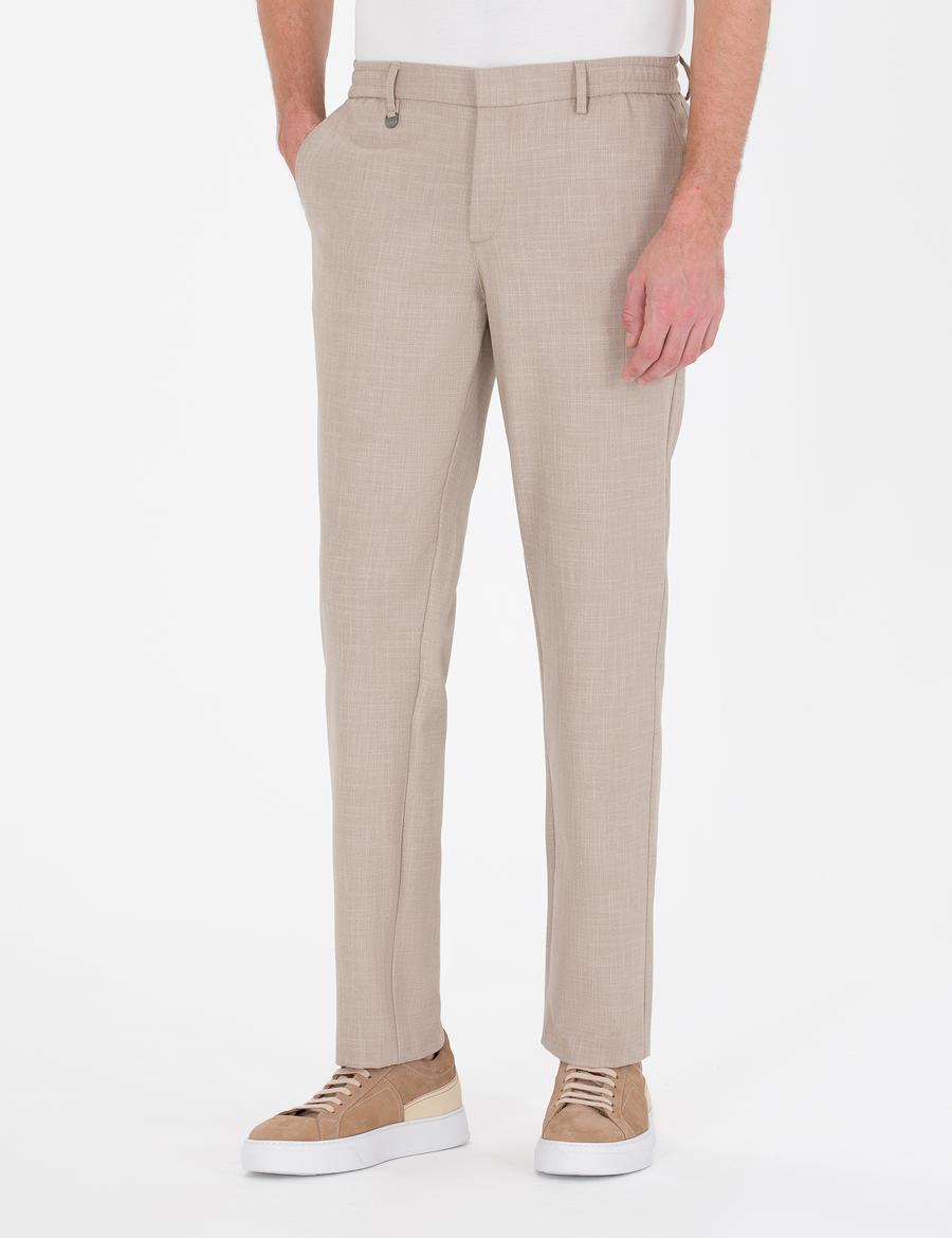 Bej Jogger Kumaş Pantolon