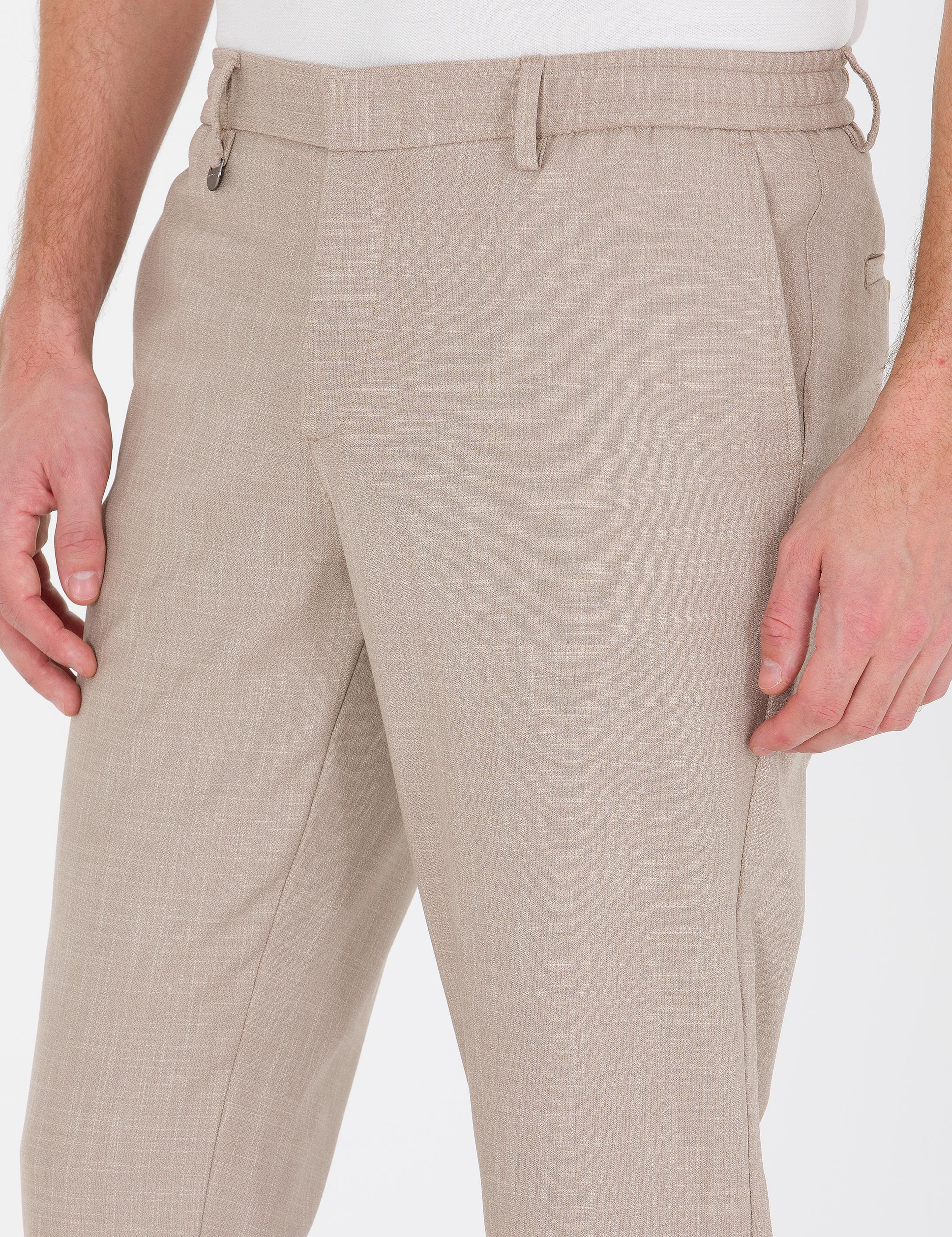 Bej Jogger Kumaş Pantolon - Image 5