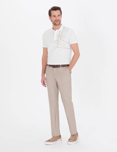 Bej Jogger Kumaş Pantolon