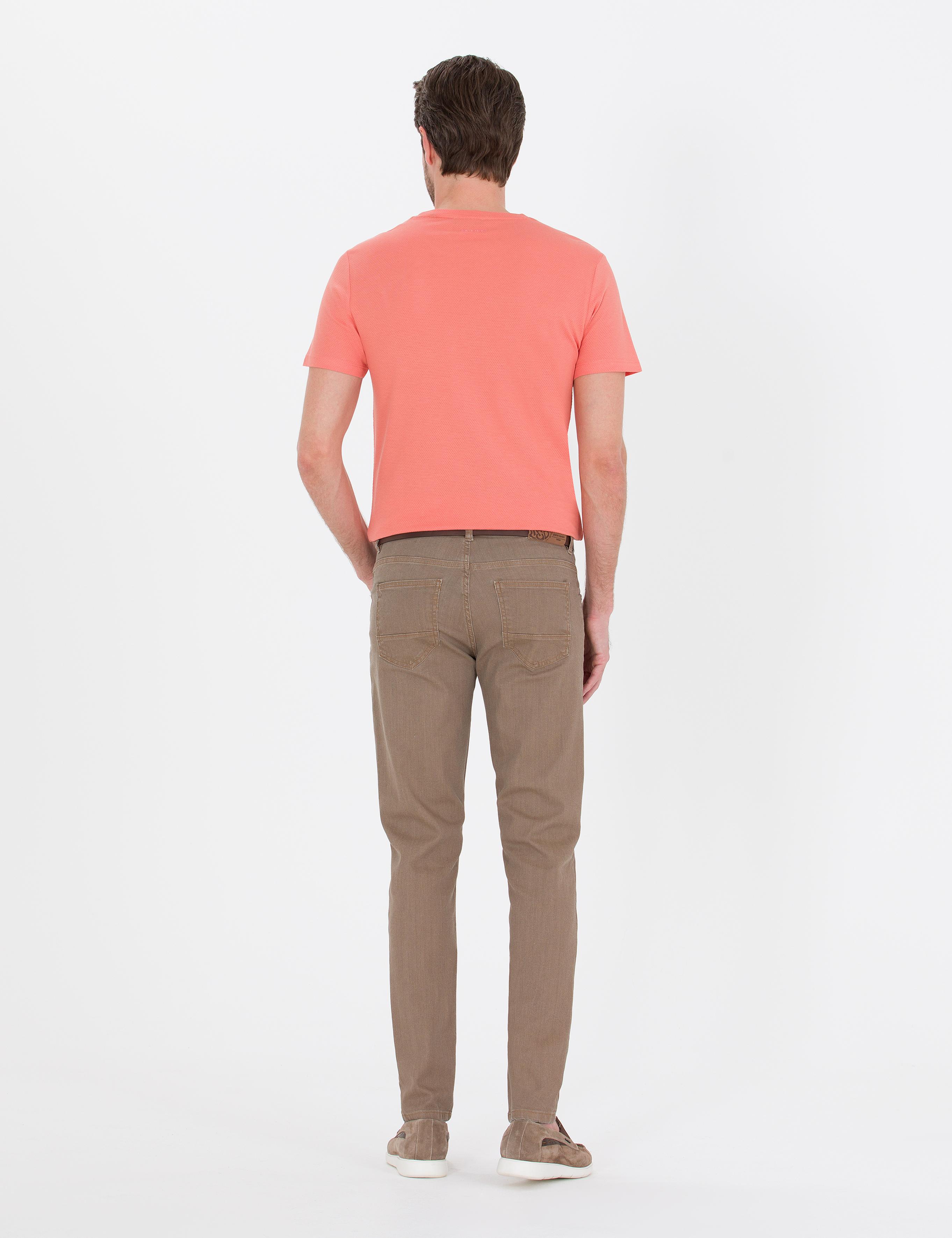 Açık Kahverengi Slim Fit Jean Pantolon