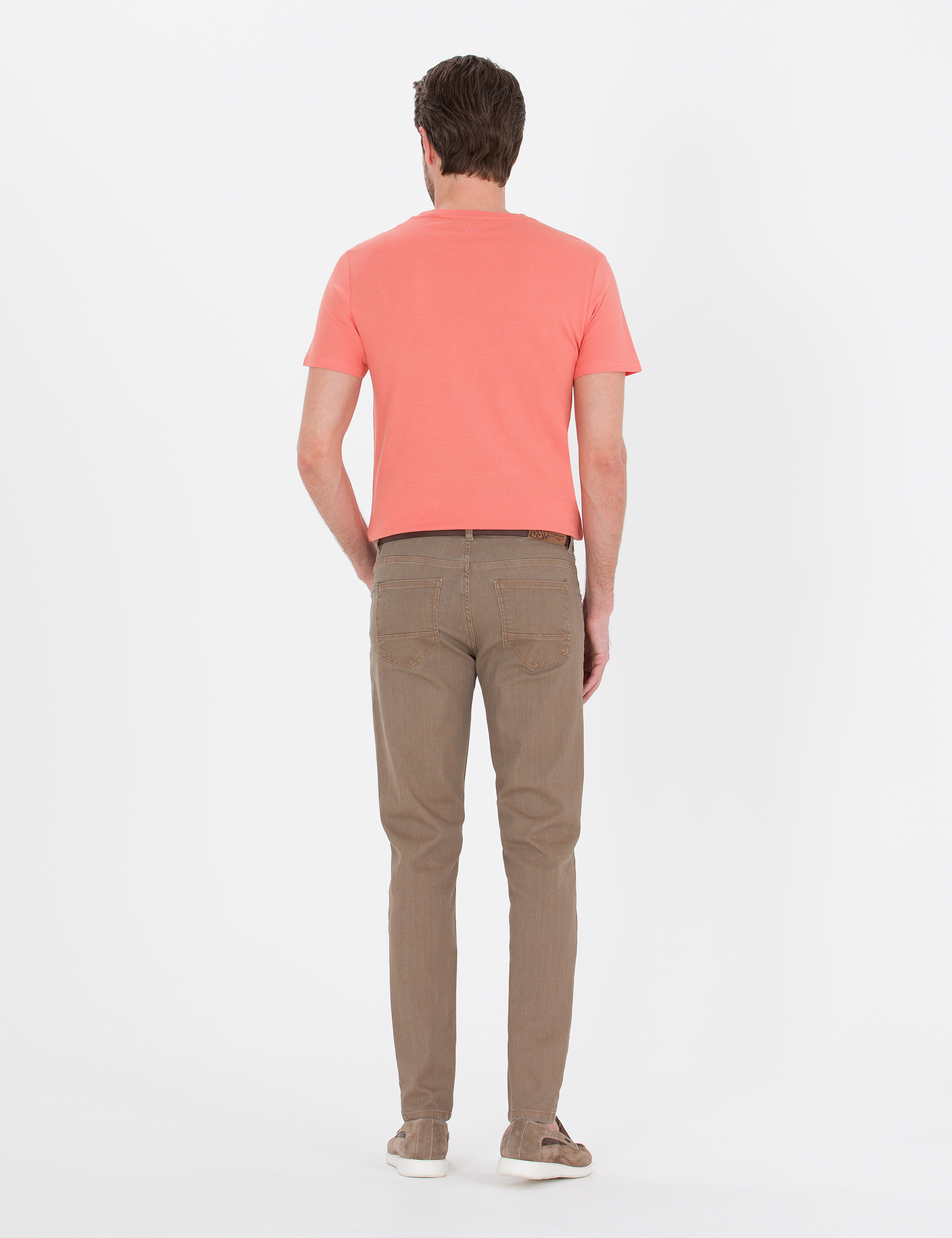 Açık Kahverengi Slim Fit Jean Pantolon - Image 4