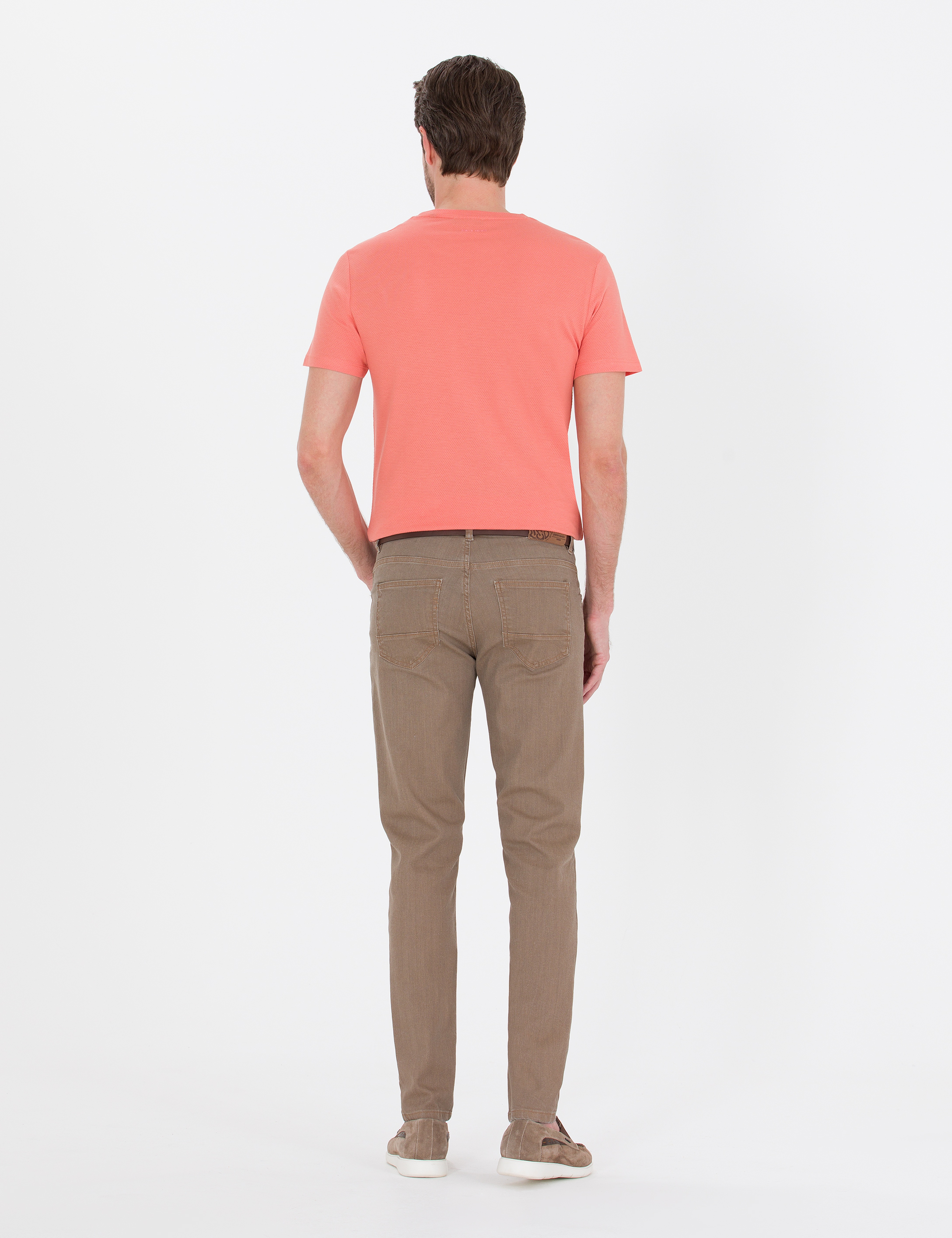 Açık Kahverengi Slim Fit Jean Pantolon