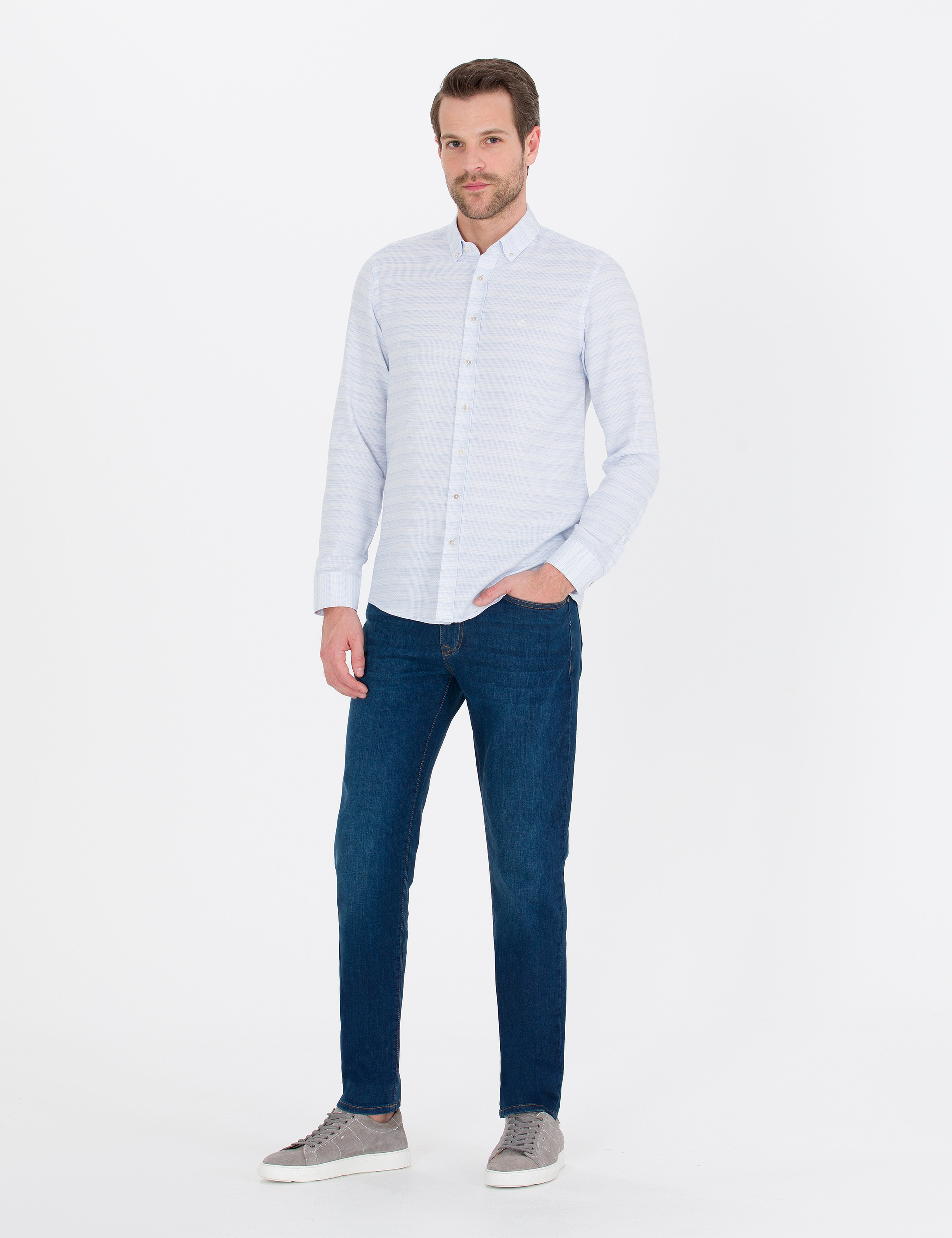 İndigo Straight Fit Jean Pantolon