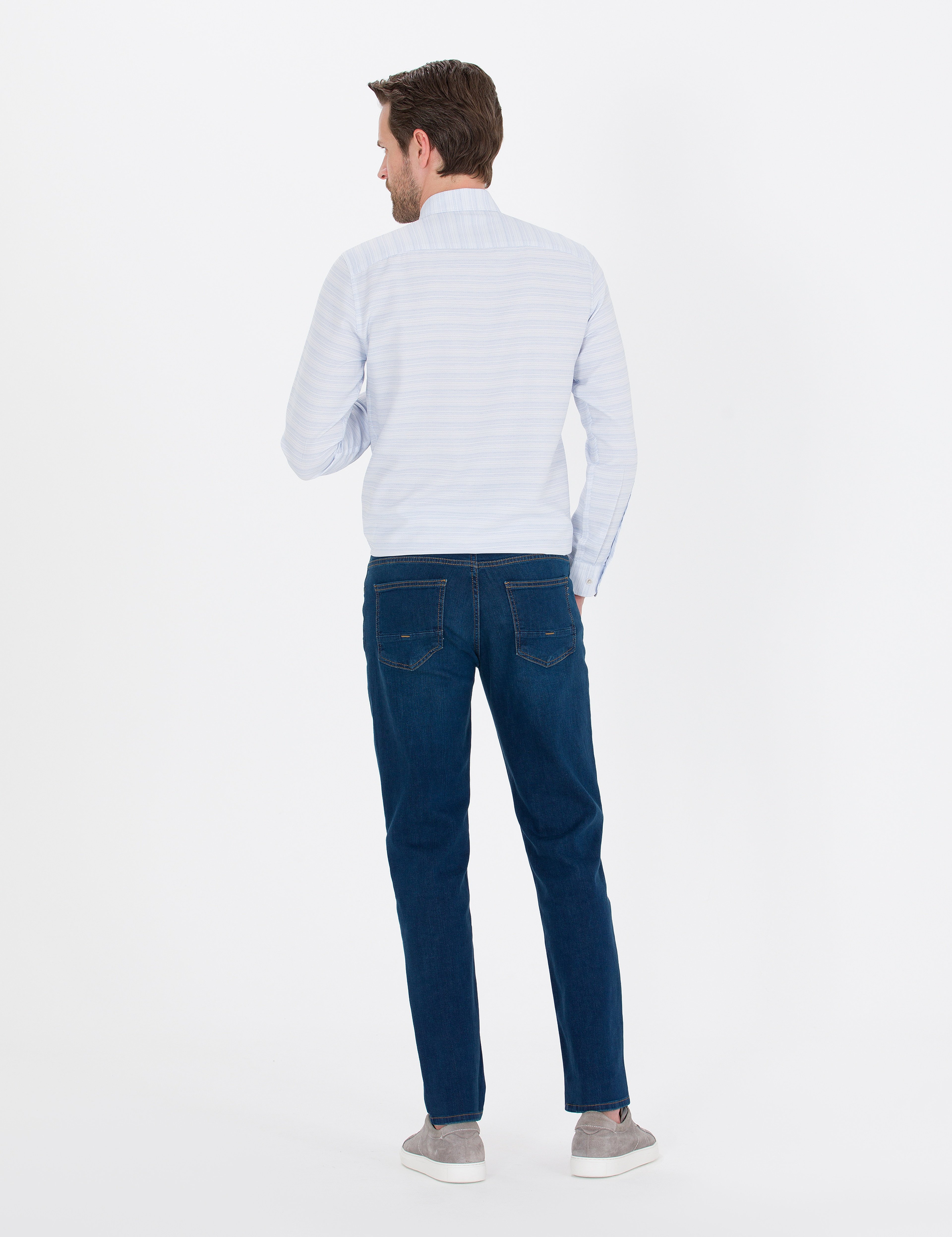 İndigo Straight Fit Jean Pantolon - Image 4