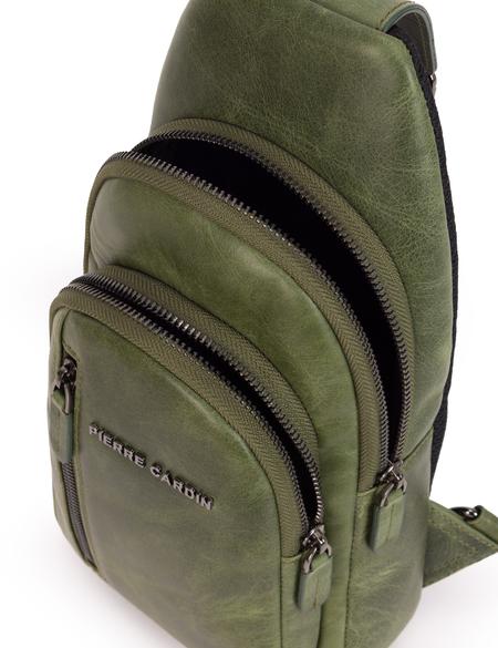 Erkek Haki Deri Sırt Çantası - 50268772001