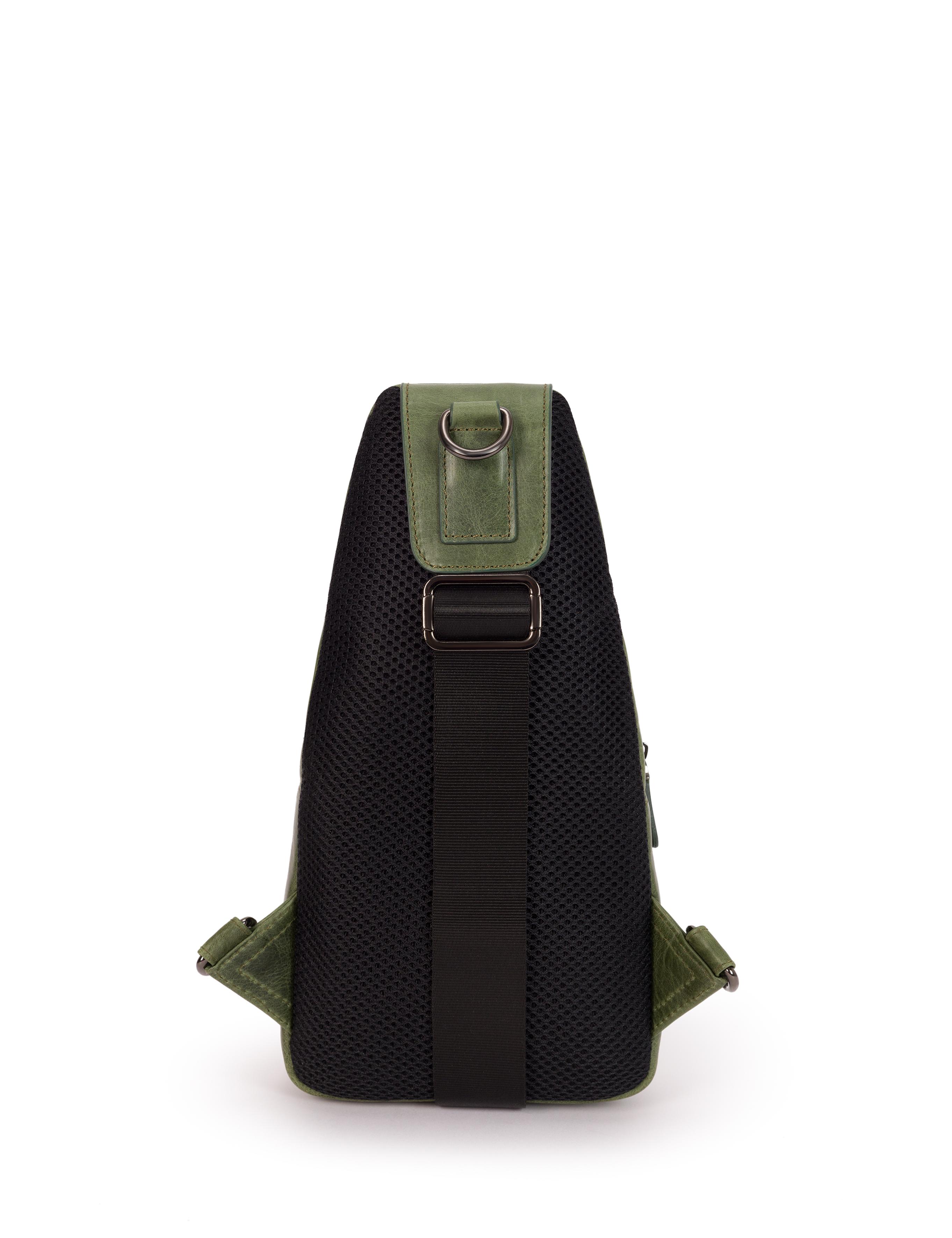 Erkek Haki Deri Sırt Çantası