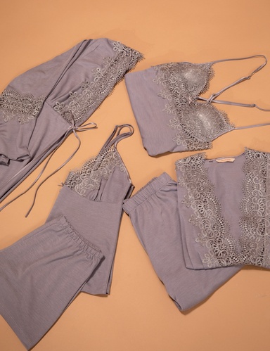 Gri 6'lı Çeyiz Set