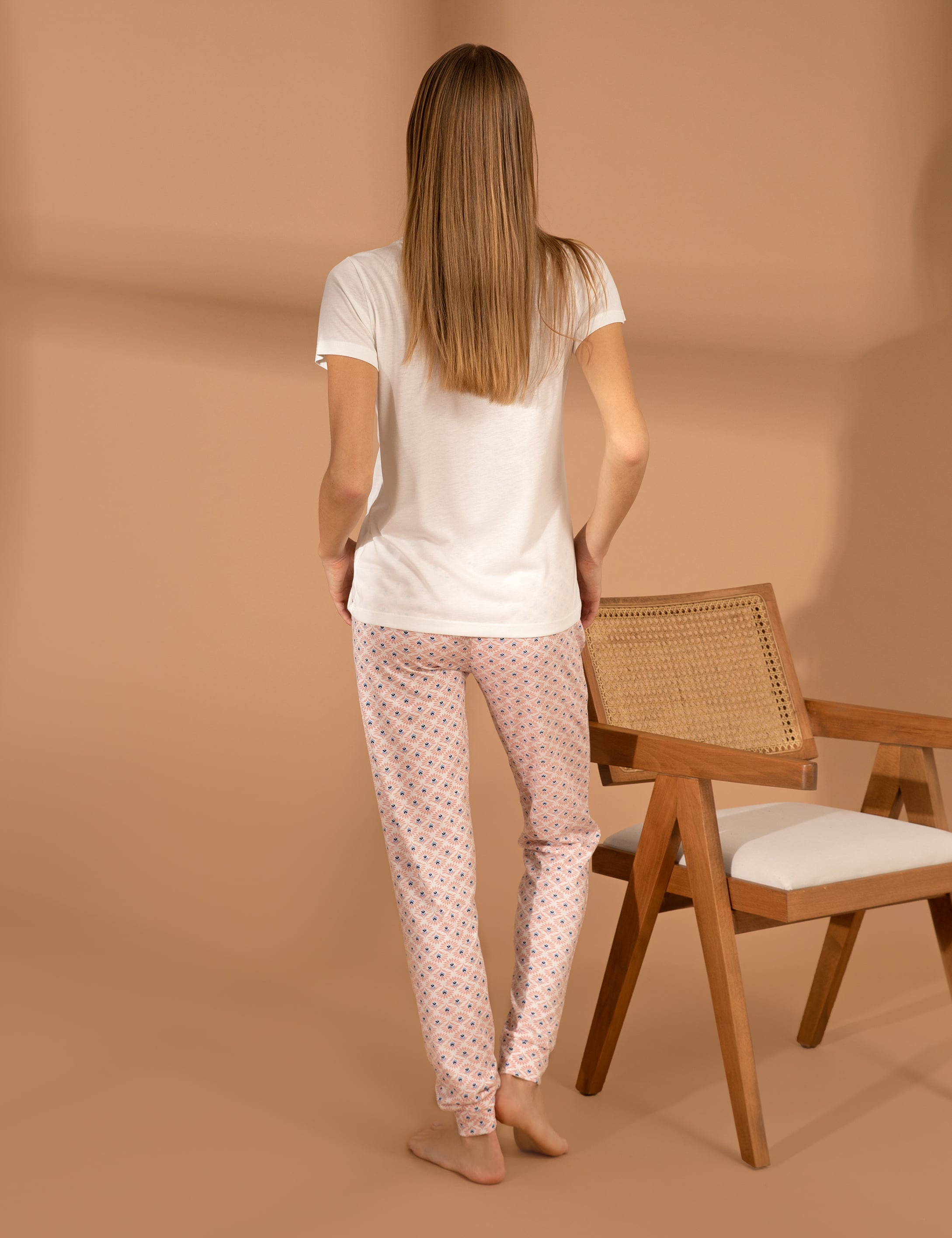 Krem Pijama Takımı