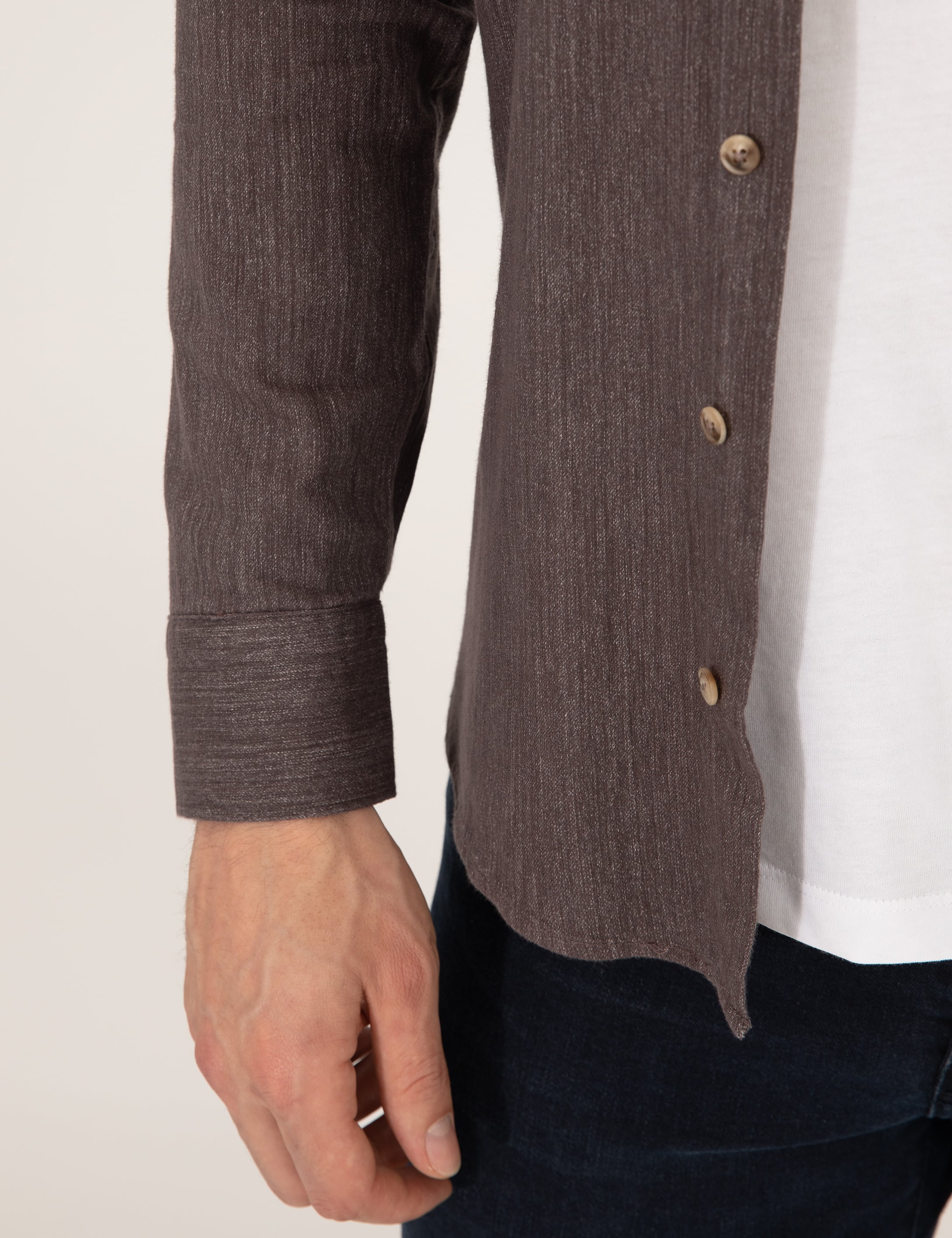 Pierre Cardin Kahverengi Slim Fit Uzun Kollu Gömlek görsel 7