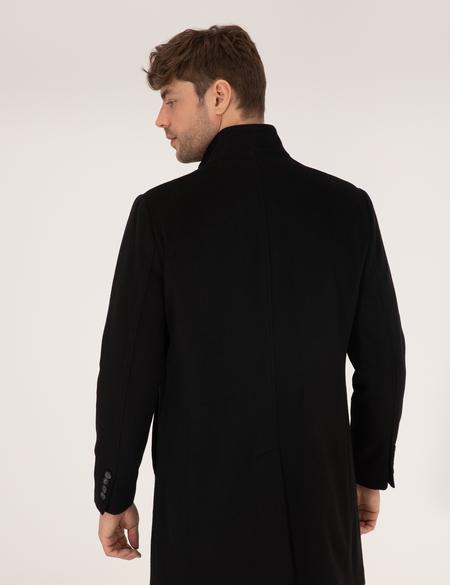 Siyah Slim Fit Palto - 50257493002
