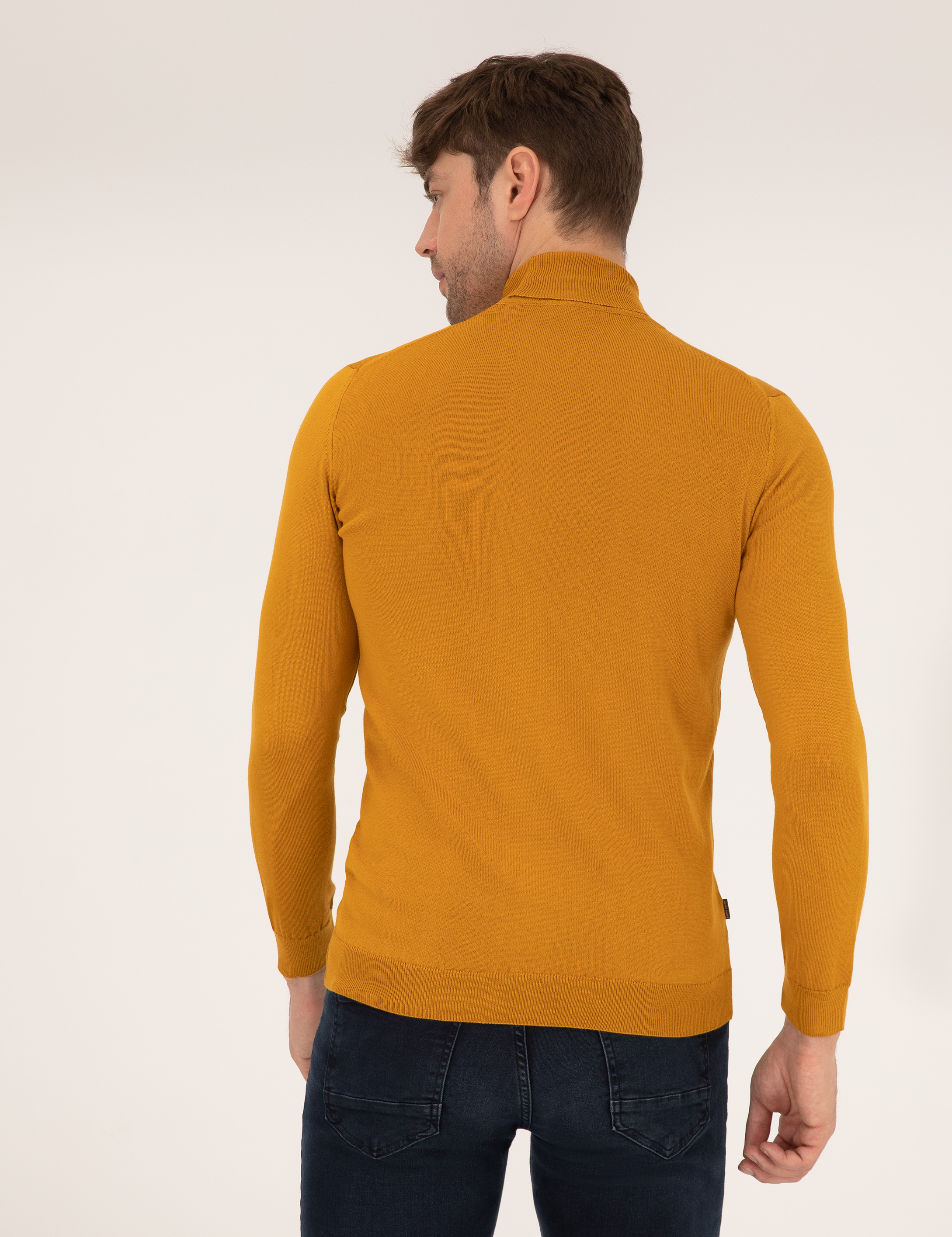 Safran Slim Fit Balıkçı Yaka Basic Triko Kazak - Image 5