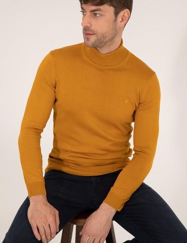 Safran Slim Fit Balıkçı Yaka Basic Triko Kazak