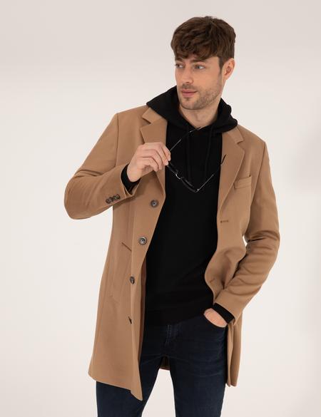 Camel Slim Fit Palto - 50261370022