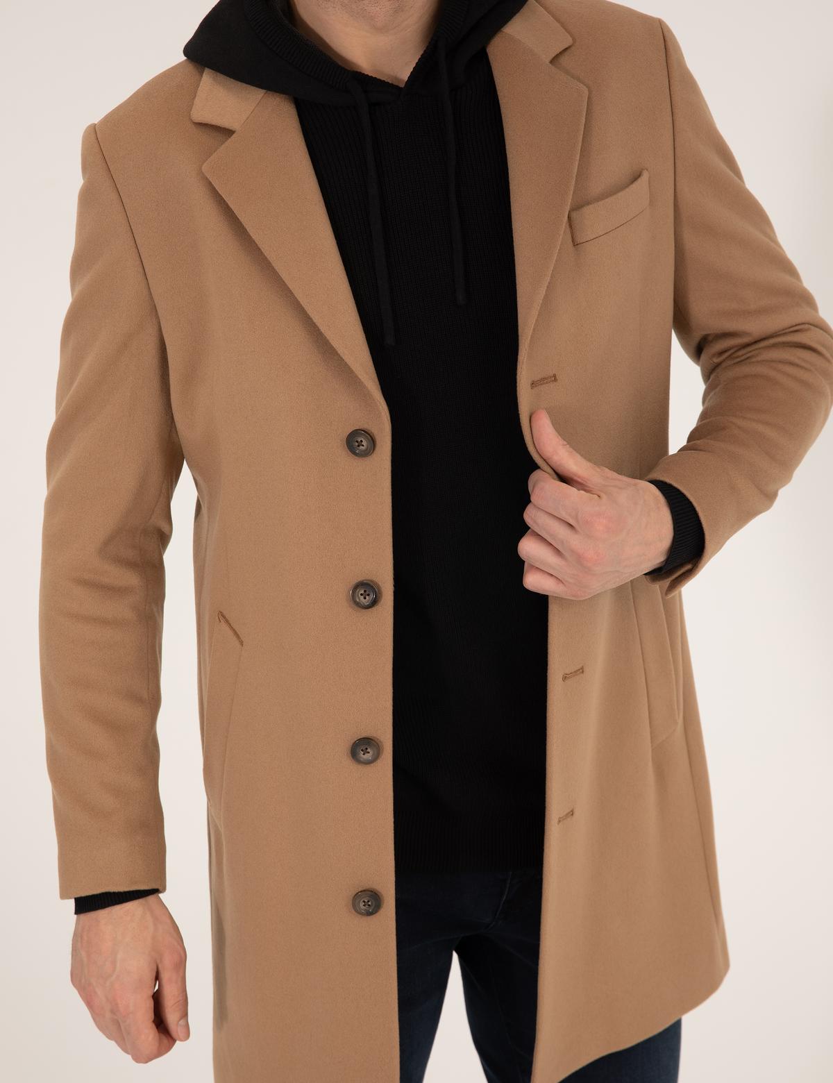 Camel Slim Fit Palto - 50261370022