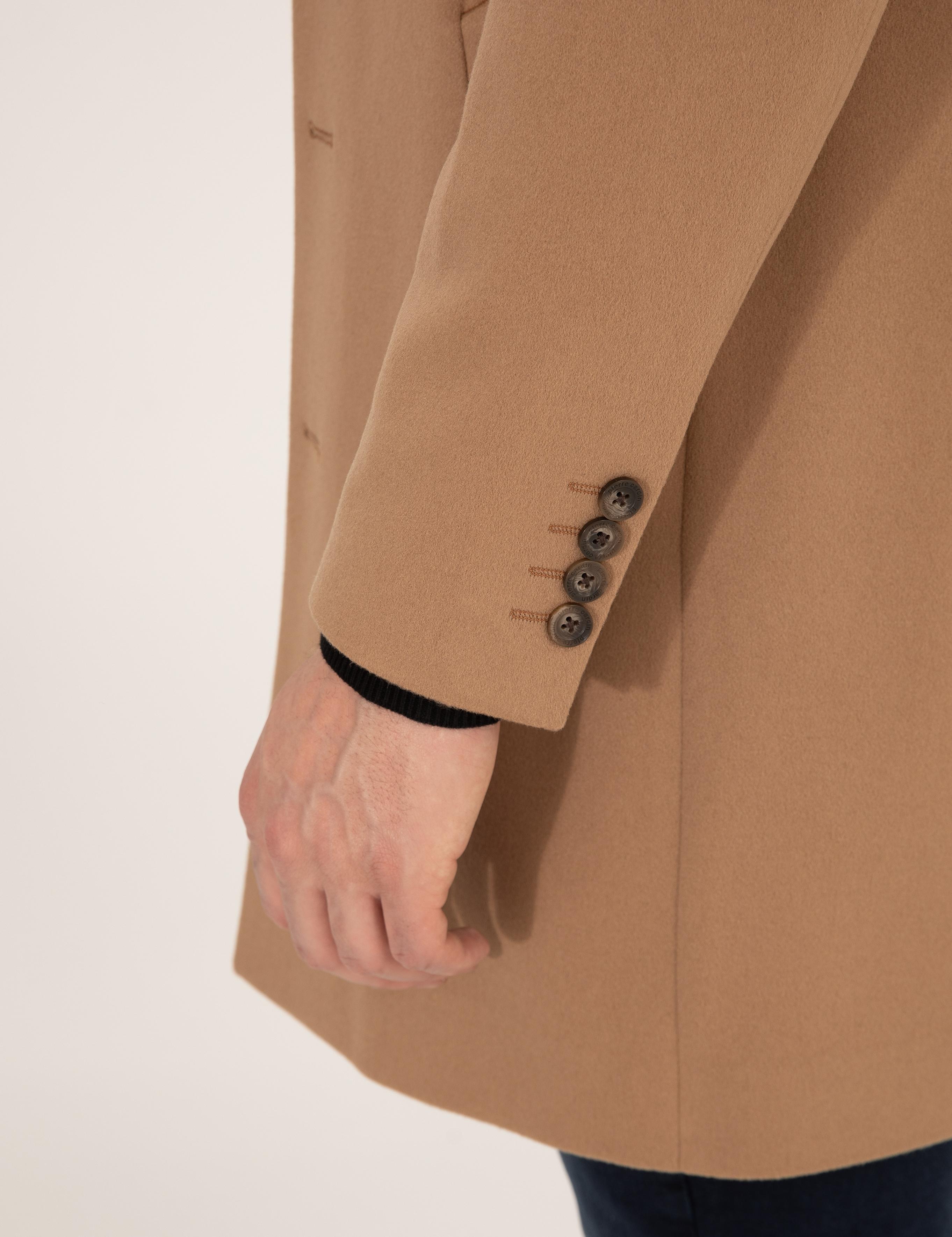 Camel Slim Fit Palto