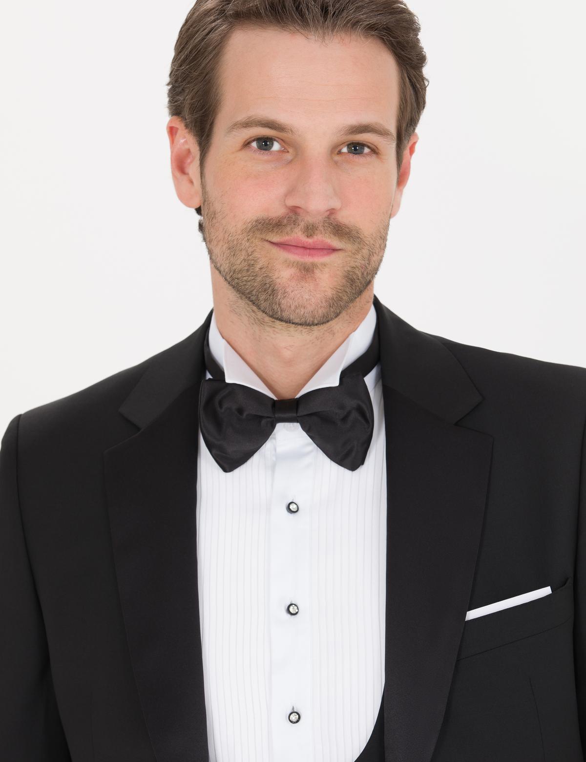 Siyah Slim Fit Smokin Damatlık - 50260020020