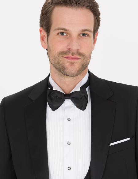 Siyah Slim Fit Smokin Damatlık - 50260020020