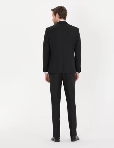 Siyah Slim Fit Smokin Damatlık