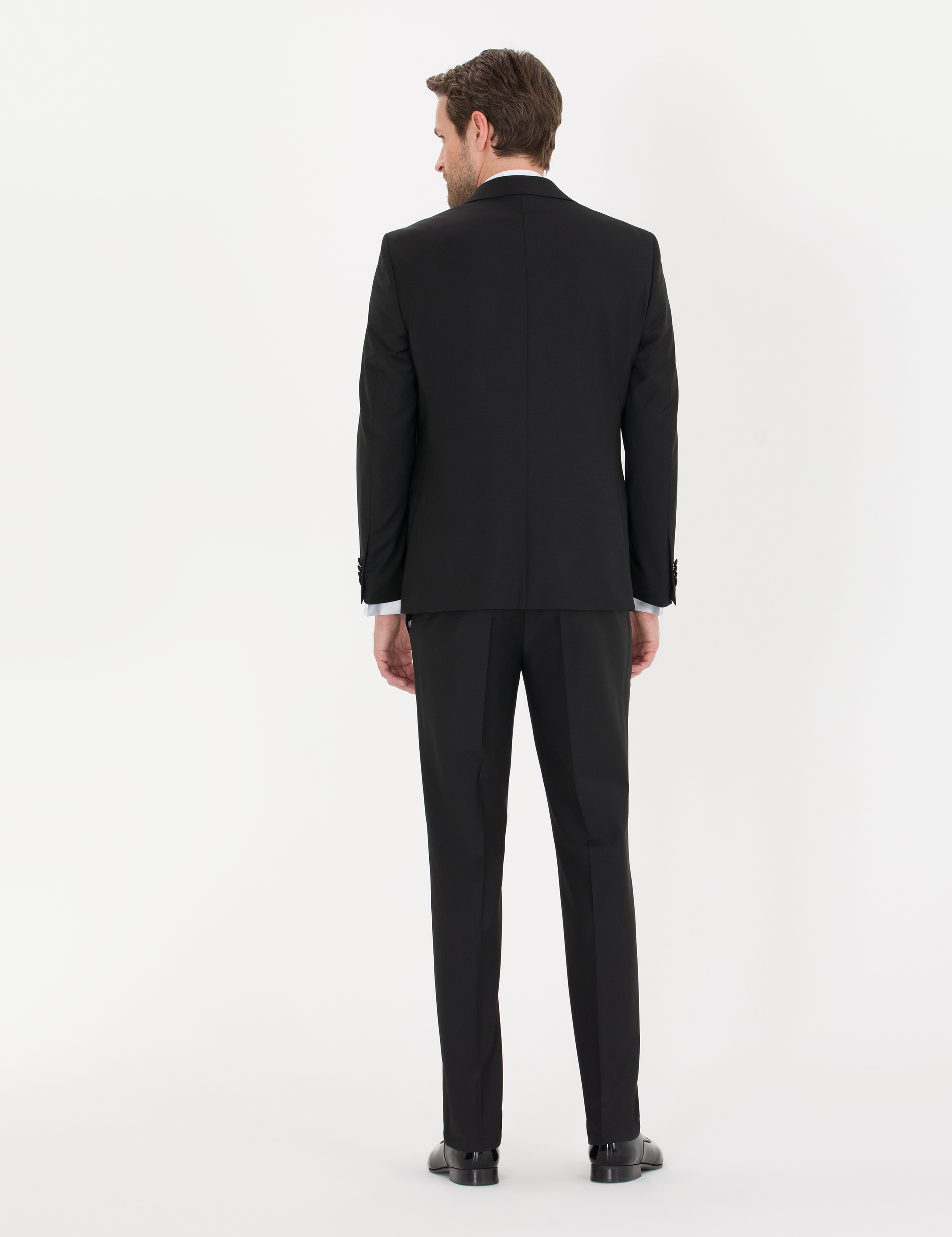 Siyah Slim Fit Smokin Damatlık - Image 5