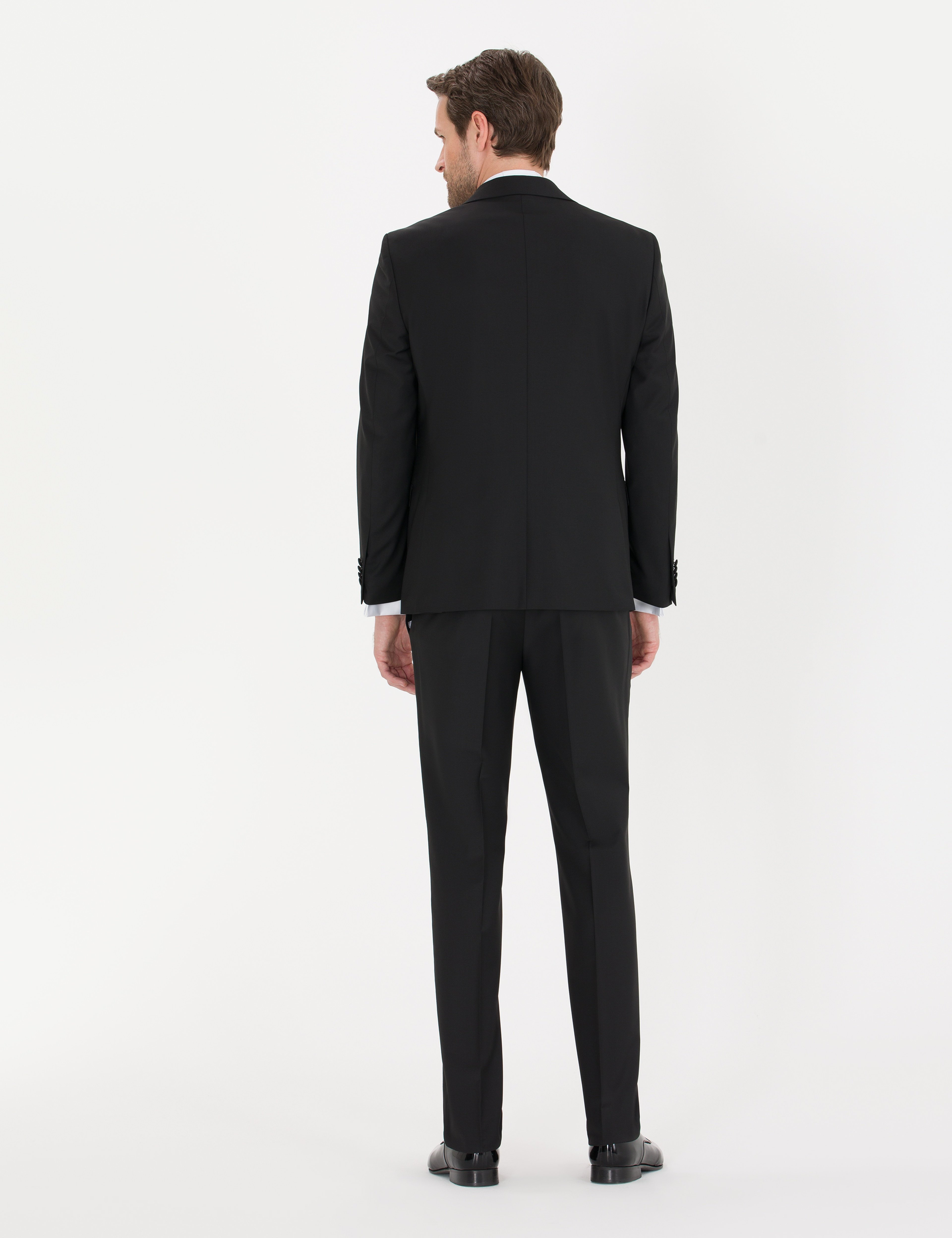 Siyah Slim Fit Smokin Damatlık