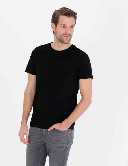 Siyah Slim Fit Basic Tişört - 50267073026