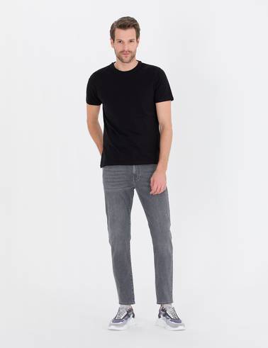 Siyah Slim Fit Basic T-shirt