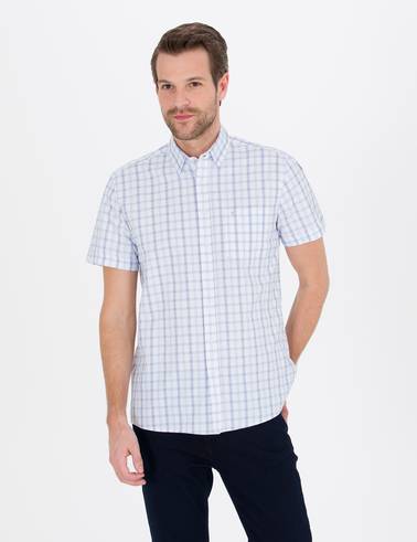 Mavi Regular Fit Kısa Kollu Gömlek