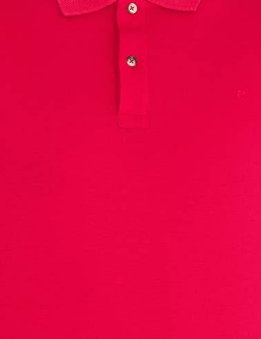 Kırmızı Slim Fit Polo Yaka Merserize Tişört