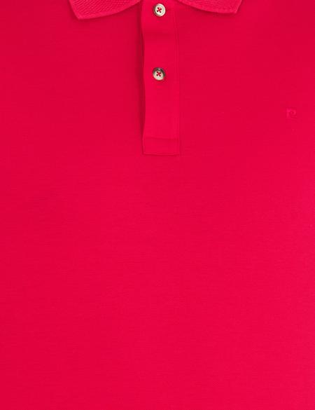 Kırmızı Slim Fit Polo Yaka Merserize Tişört - 50262665139