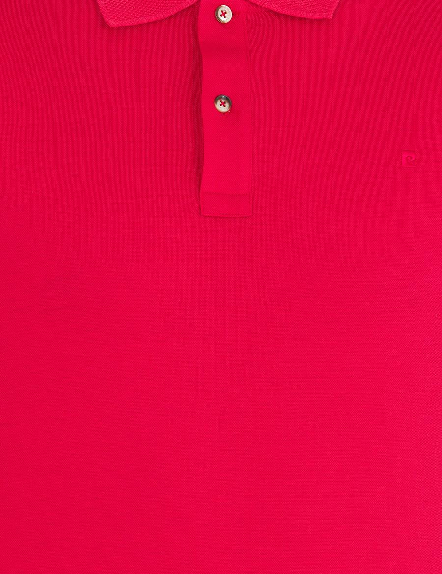 Kırmızı Slim Fit Polo Yaka Merserize Tişört