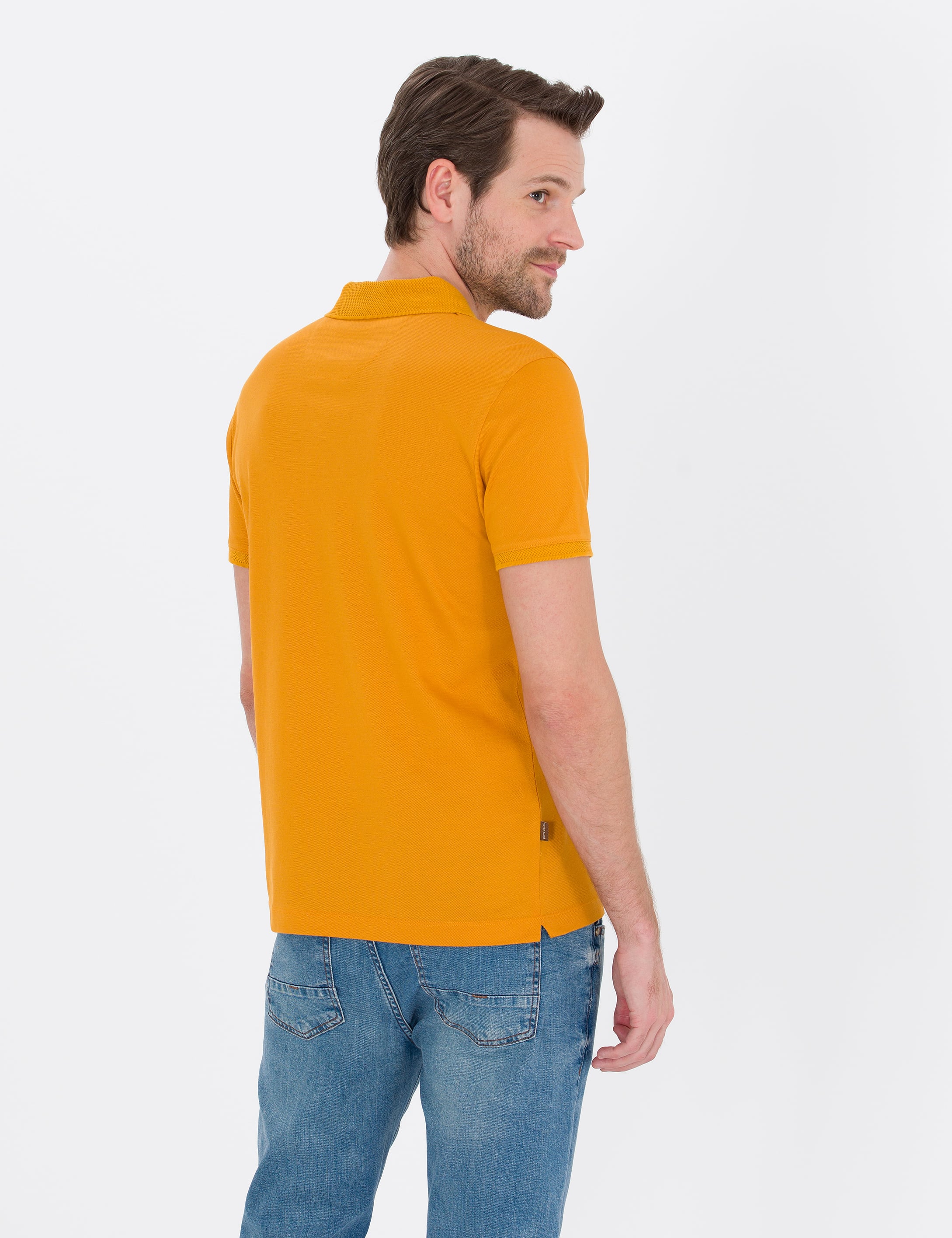 Safran Slim Fit Polo Yaka Merserize Tişört - Image 5