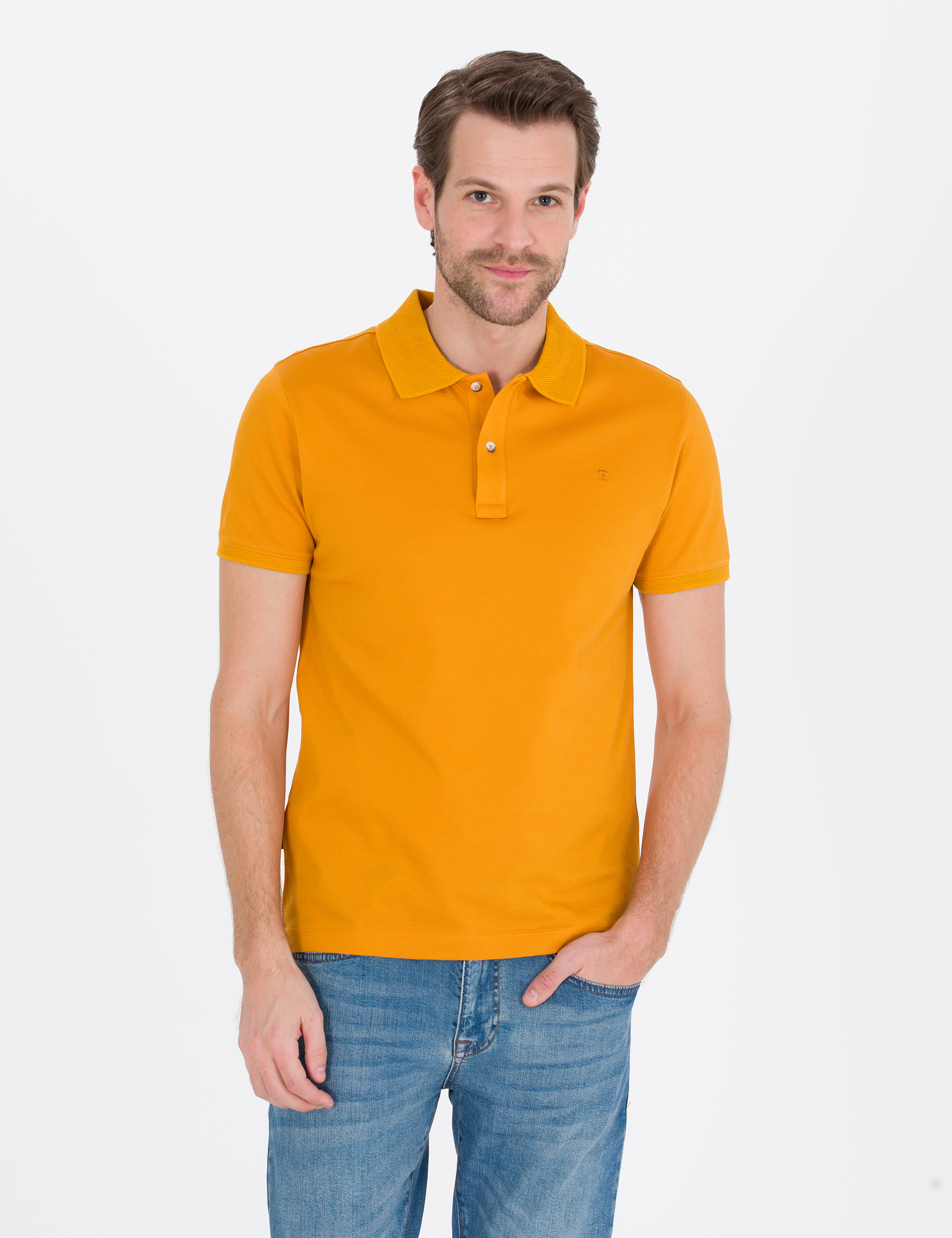 Safran Slim Fit Polo Yaka Merserize Tişört - Image 2