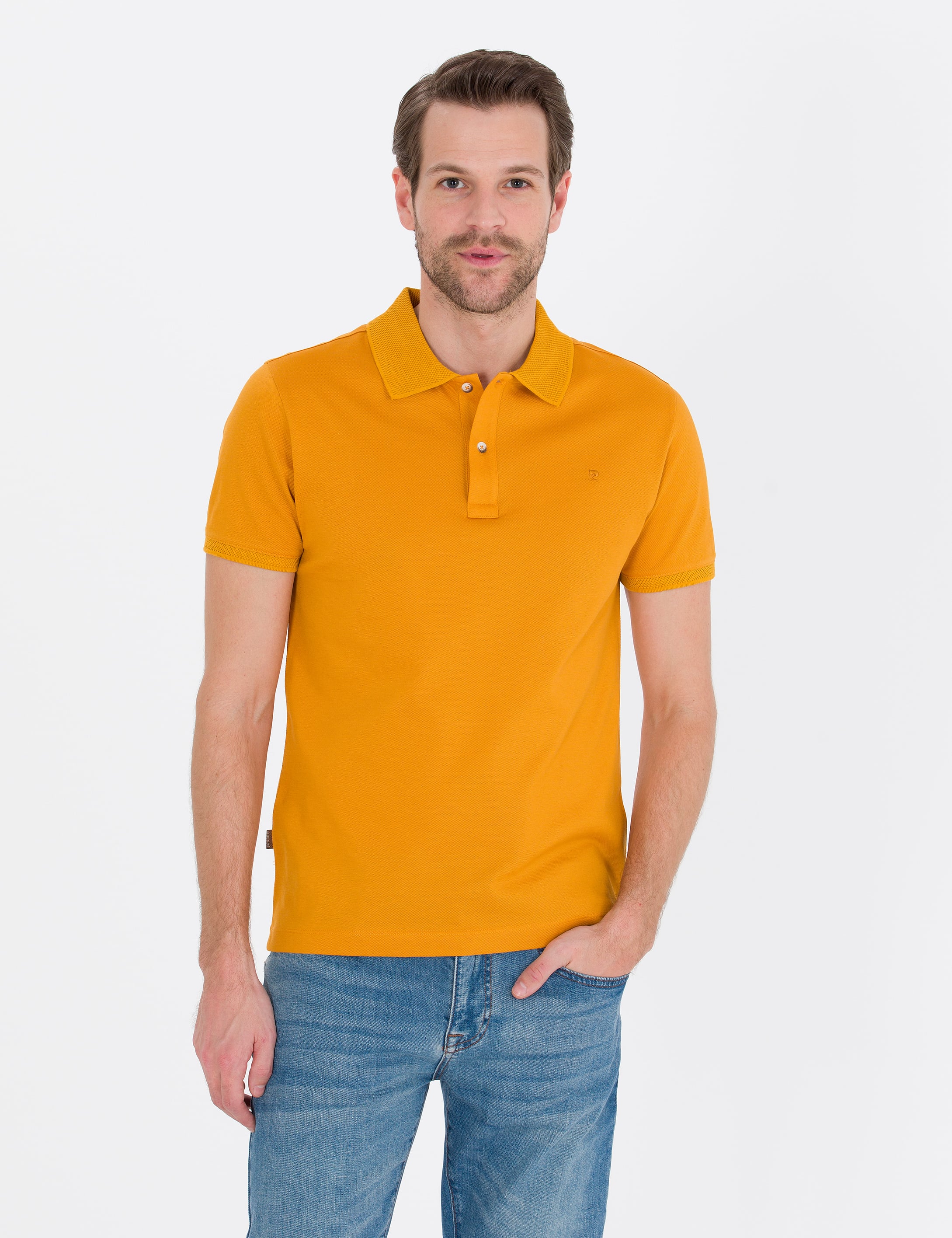 Safran Slim Fit Polo Yaka Merserize Tişört