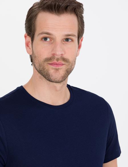 Lacivert Slim Fit Basic Tişört - 50267073017