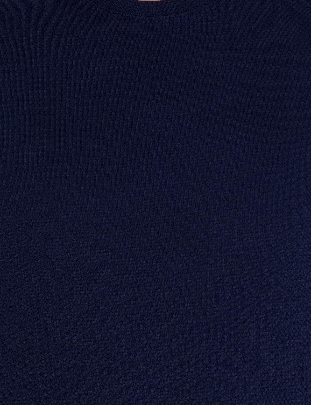 Lacivert Slim Fit Basic Tişört - 50267073017