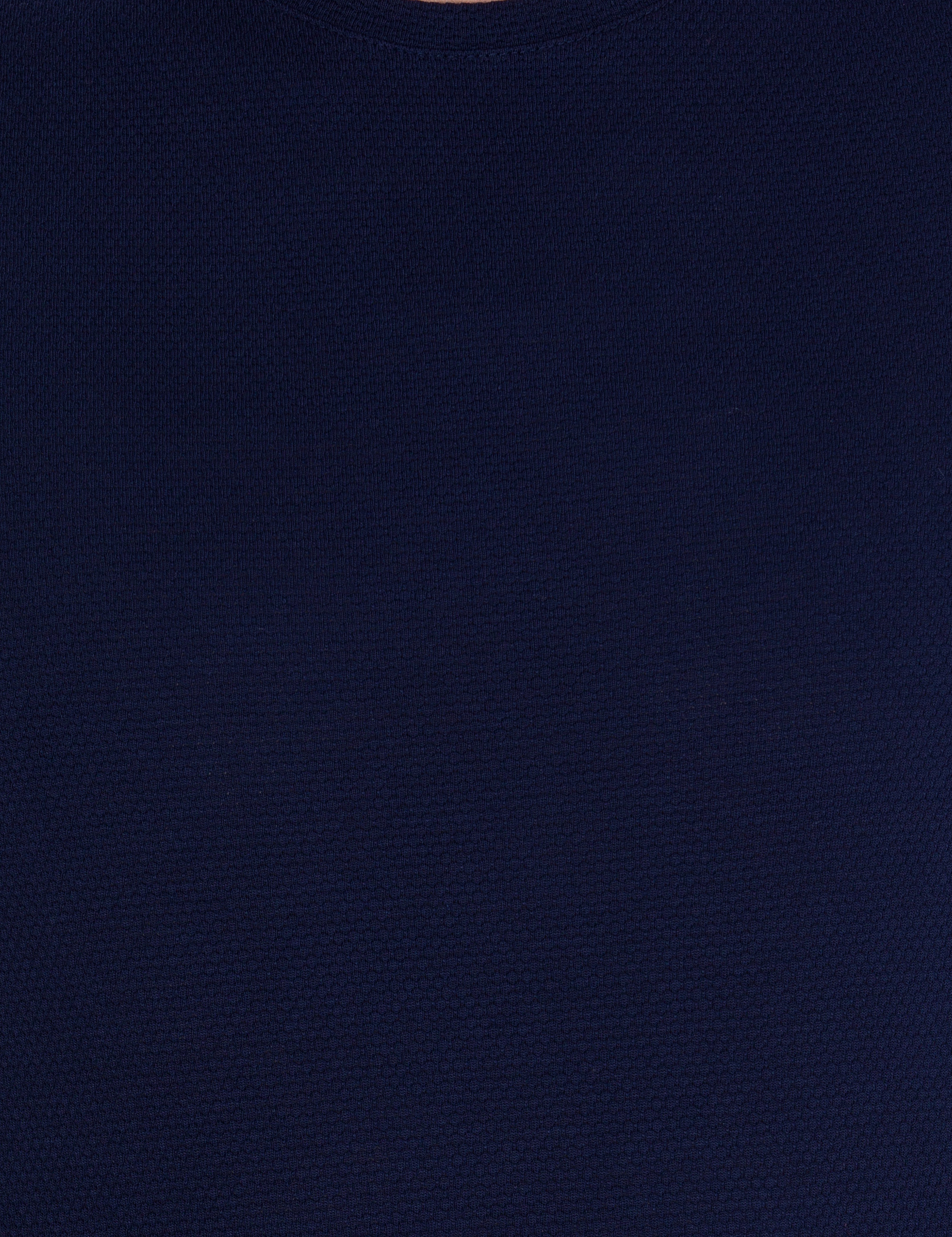 Lacivert Slim Fit Bisiklet Yaka Basic Tişört - Image 6